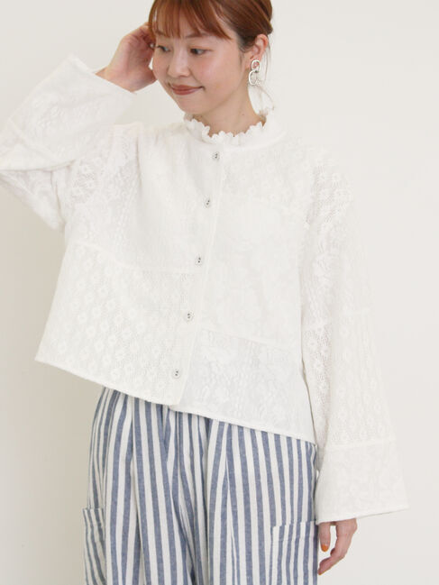 Samansa Mos2「レースパッチワークジャケット」|その他|