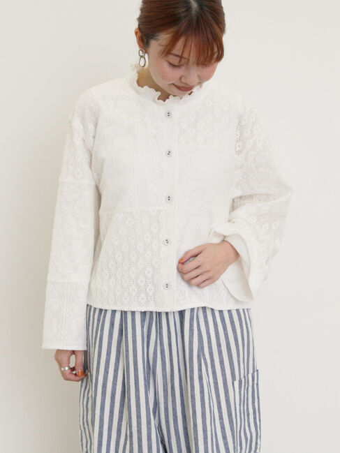 Samansa Mos2「レースパッチワークジャケット」|その他|