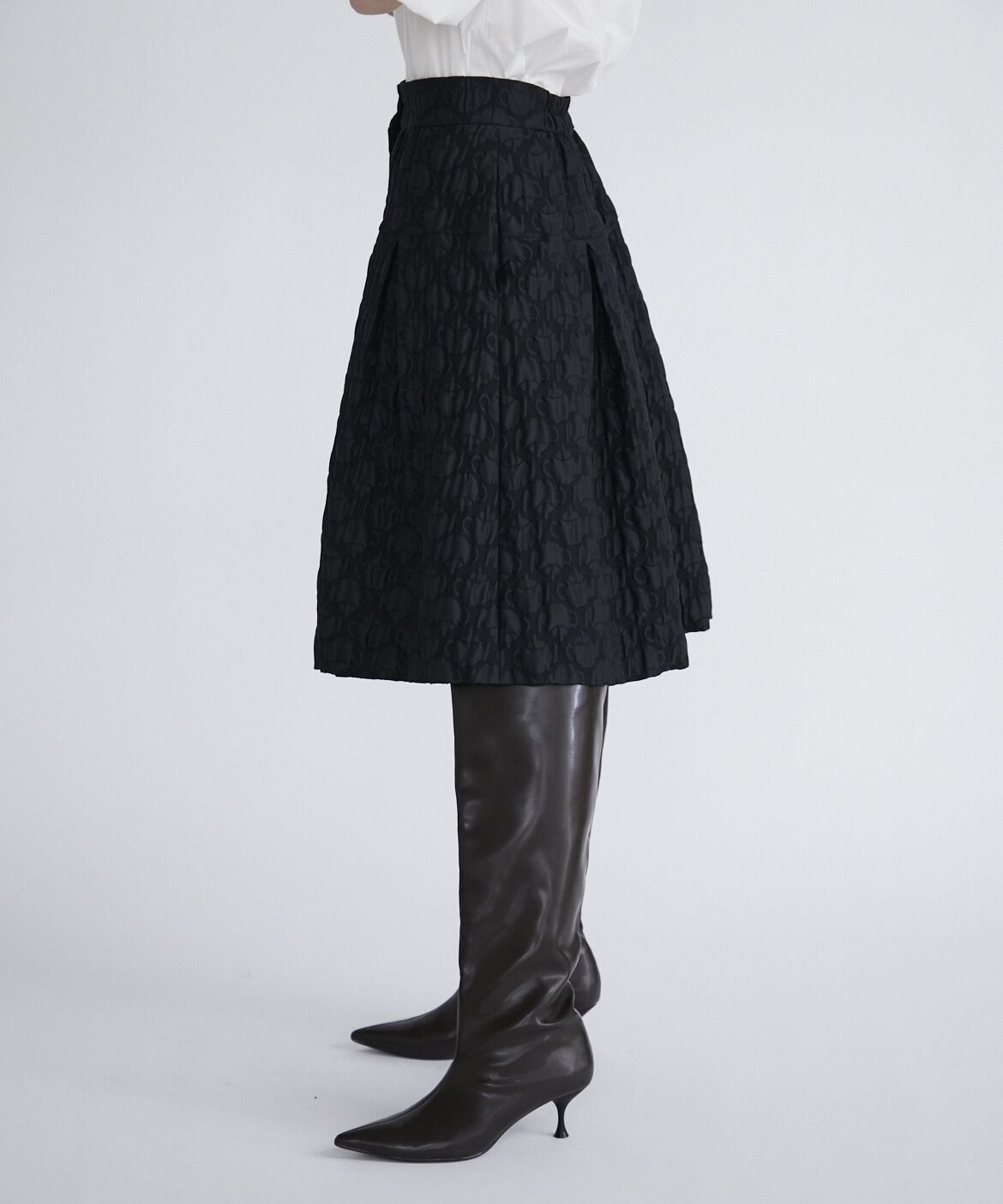 Maglie le cassetto「ティーポットジャガードスカート」|フレア|