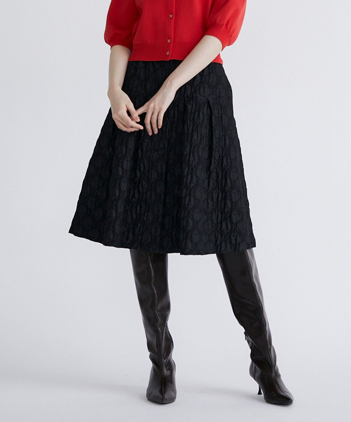 Maglie le cassetto「ティーポットジャガードスカート」|フレア|
