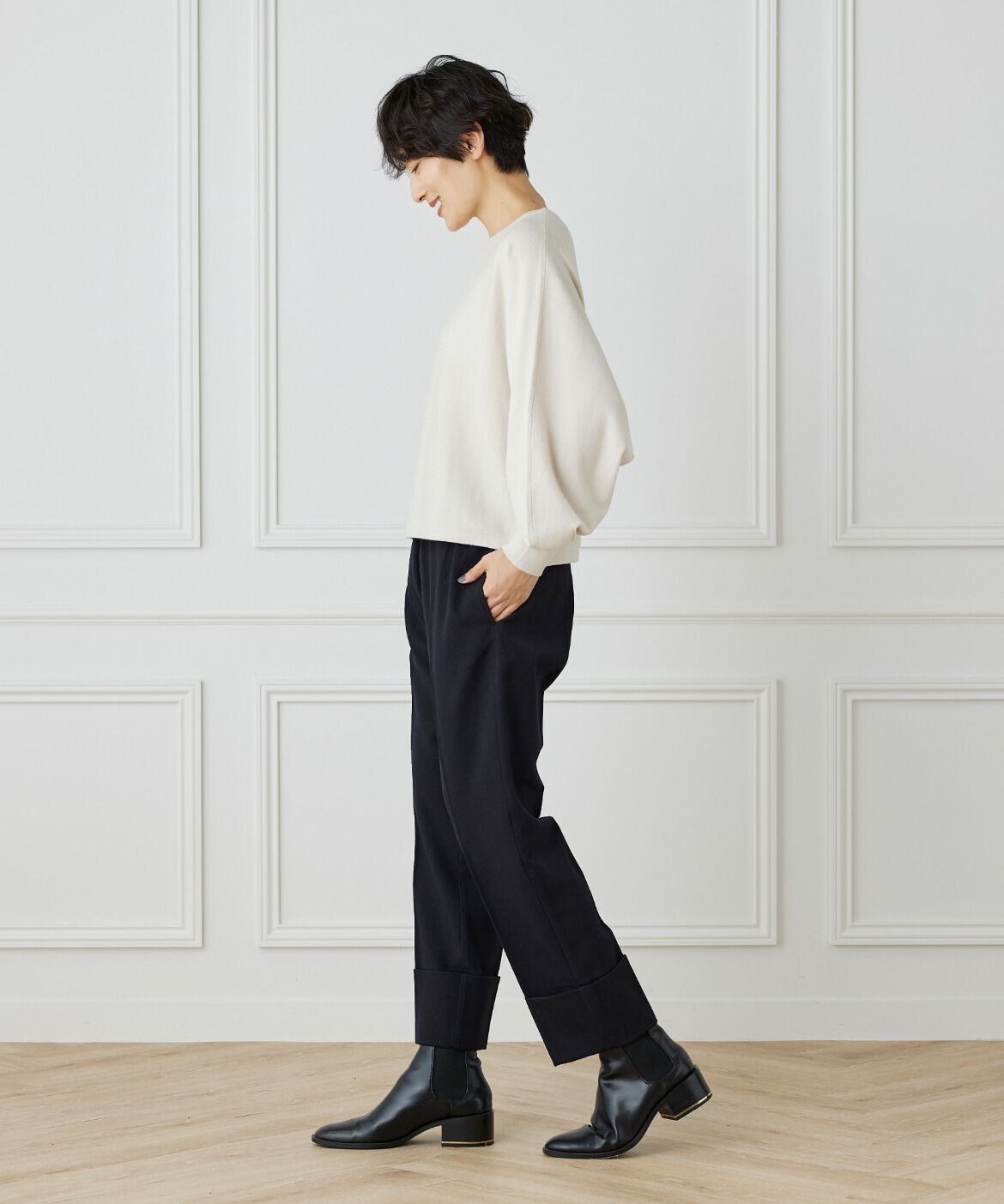 I.T.'S international「ウールライクロールアップテーパードパンツ」|その他|