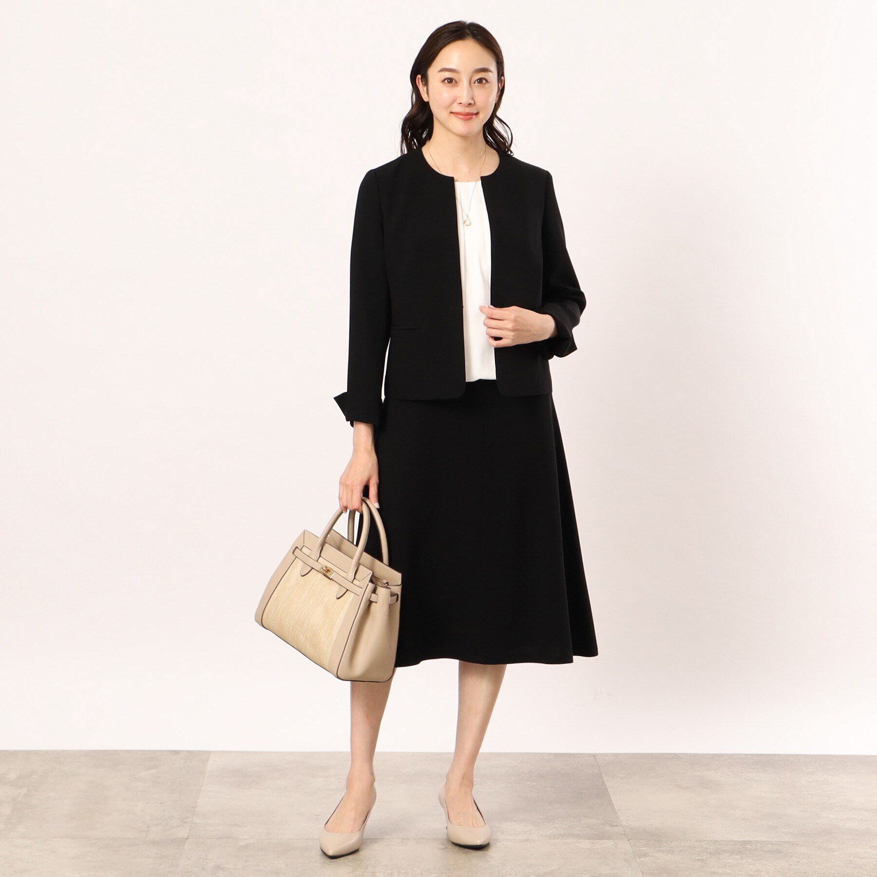 UNTITLED「トリアセエアクロススカート」|スカート|