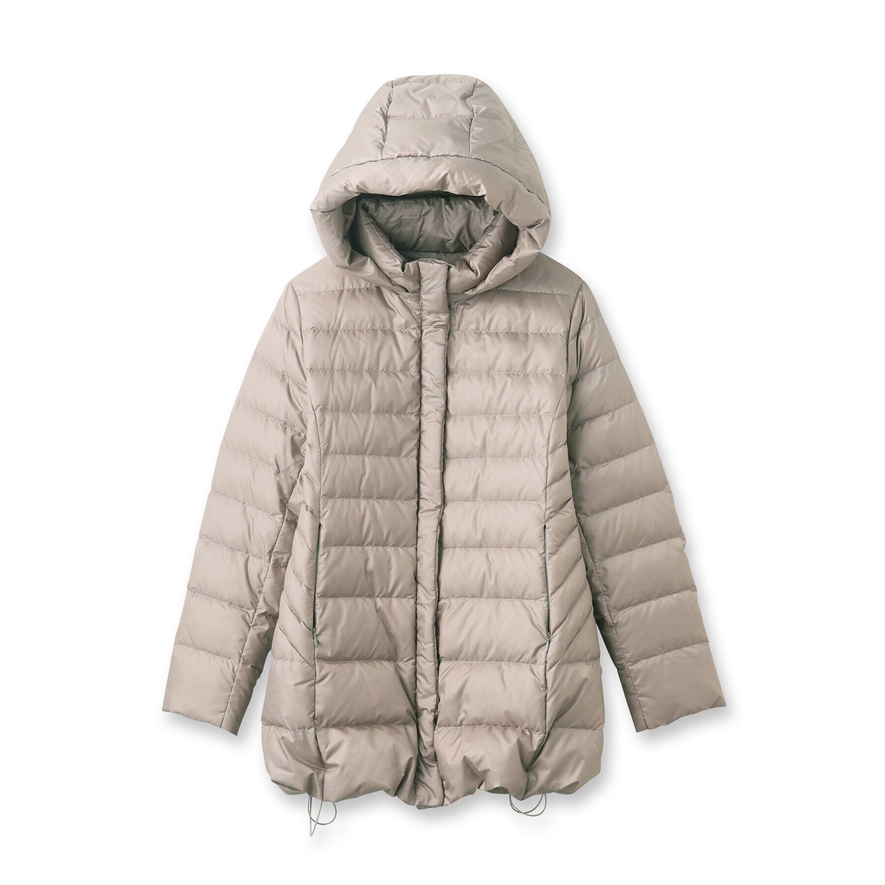 UNTITLED「【撥水/洗える/すっきり】ミディ丈タフタダウンコート」|ダウン|