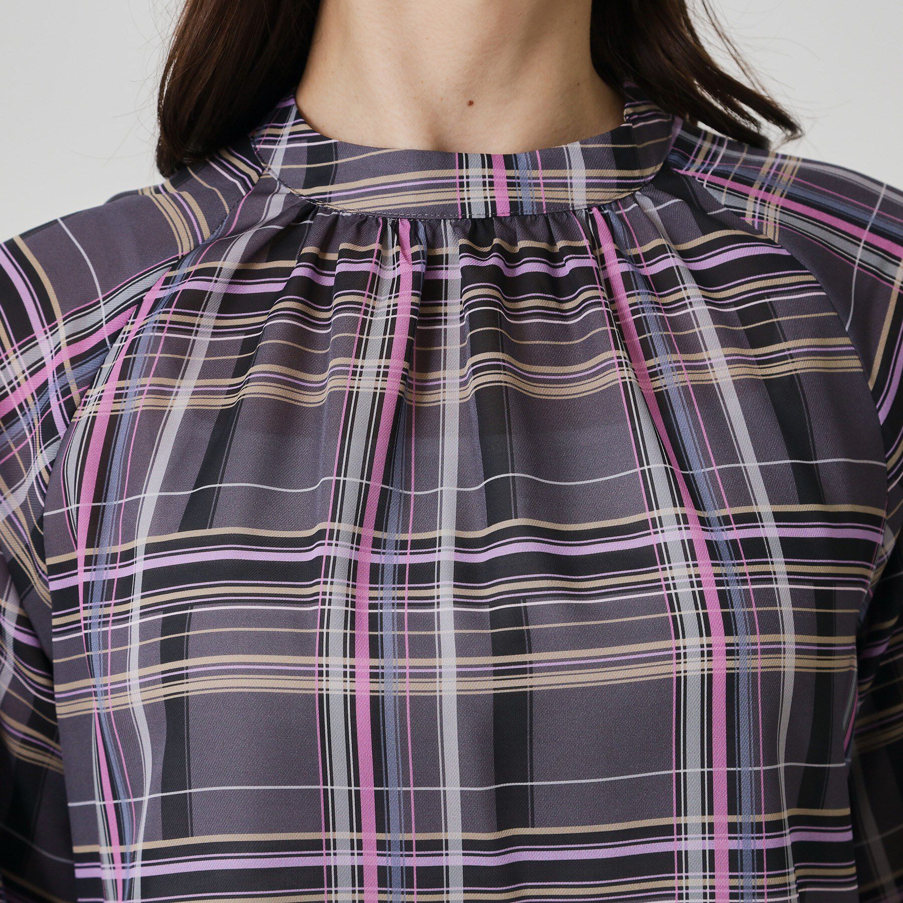 COUP DE CHANCE「【手洗い可／日本製】チェック柄ブラウス」|シャツ・ブラウス|