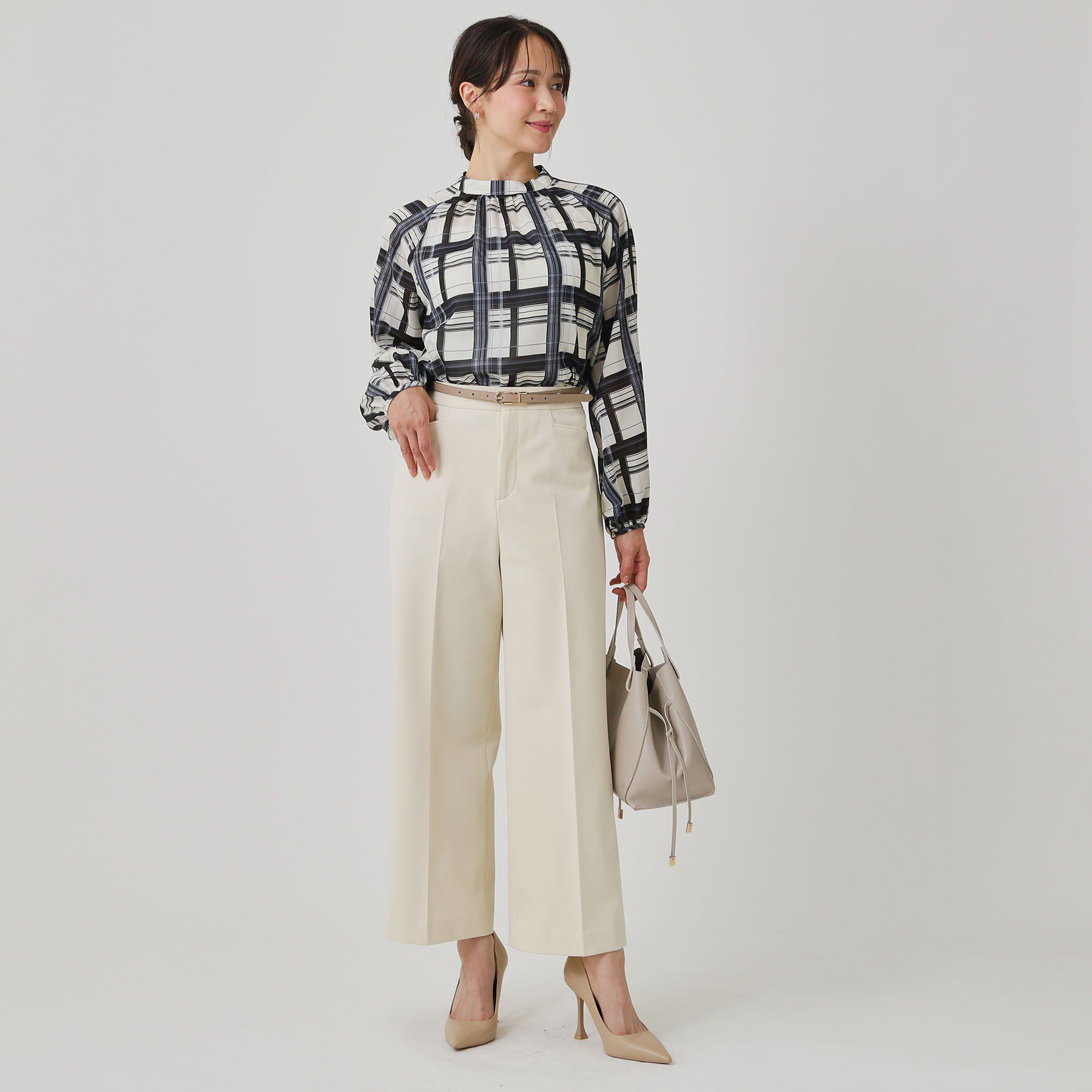 COUP DE CHANCE「【手洗い可／日本製】チェック柄ブラウス」|シャツ・ブラウス|