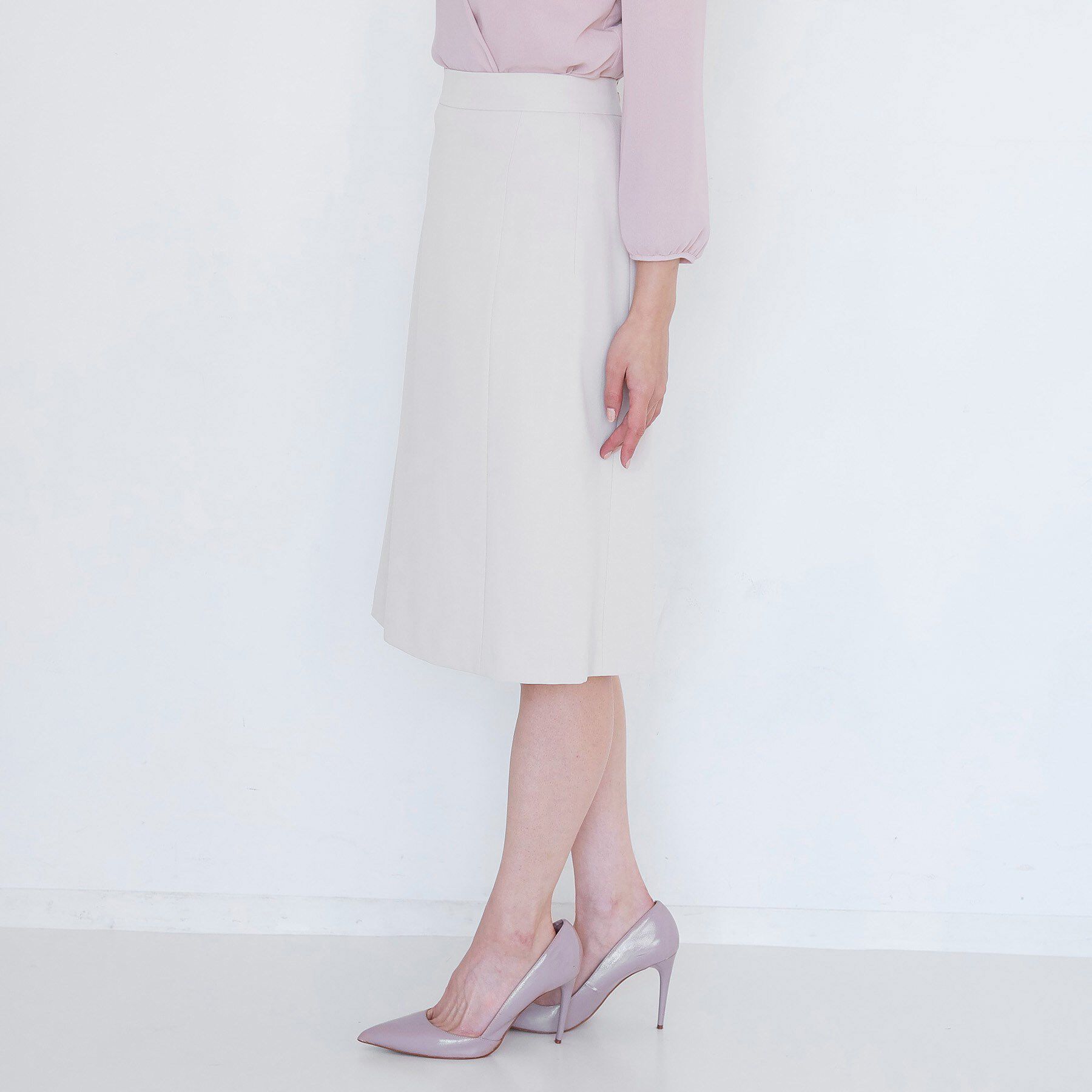 COUP DE CHANCE「【手洗い可／日本製／伸縮性／スーツ可】セミフレアースカート」|スカート|