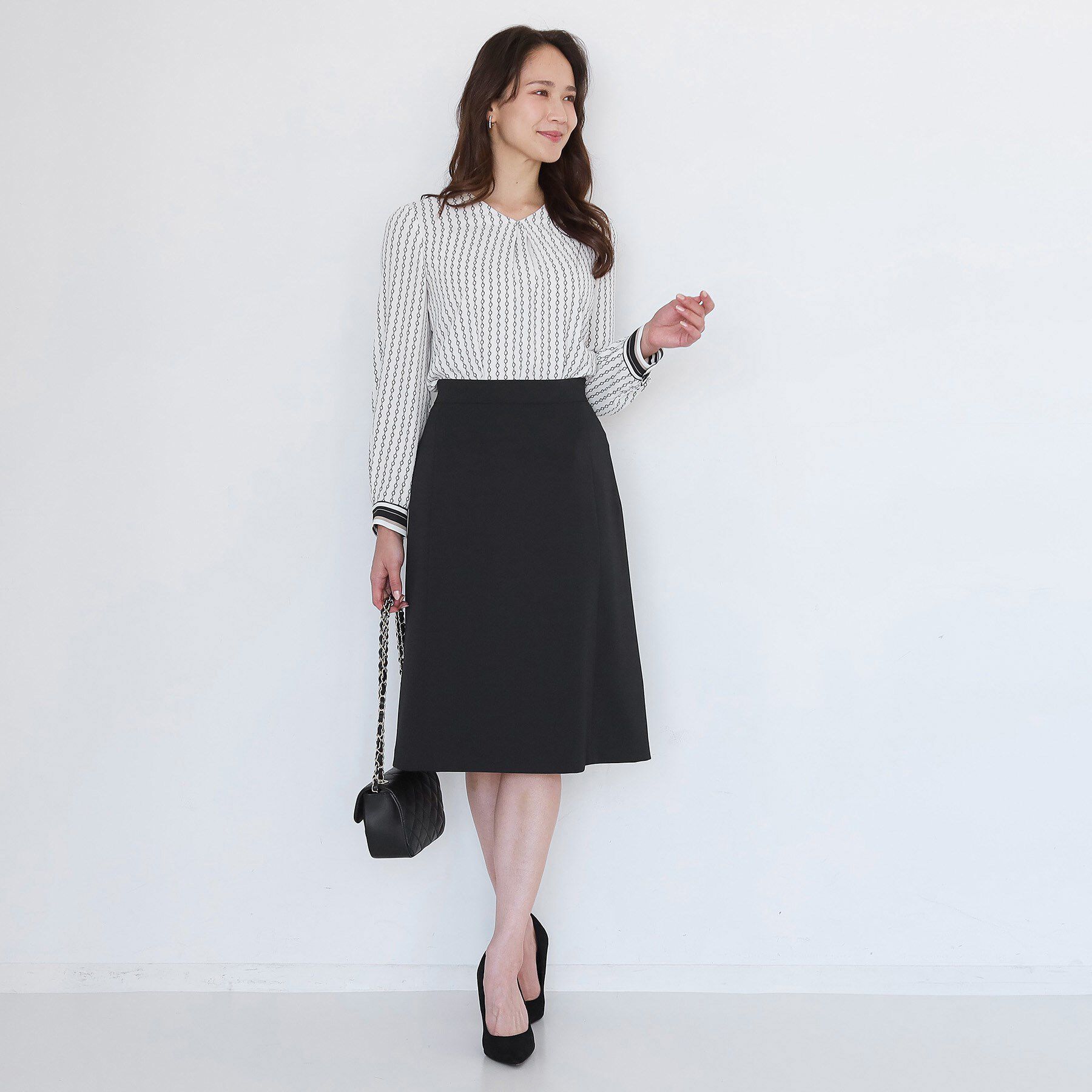 COUP DE CHANCE「【手洗い可／日本製／伸縮性／スーツ可】セミフレアースカート」|スカート|