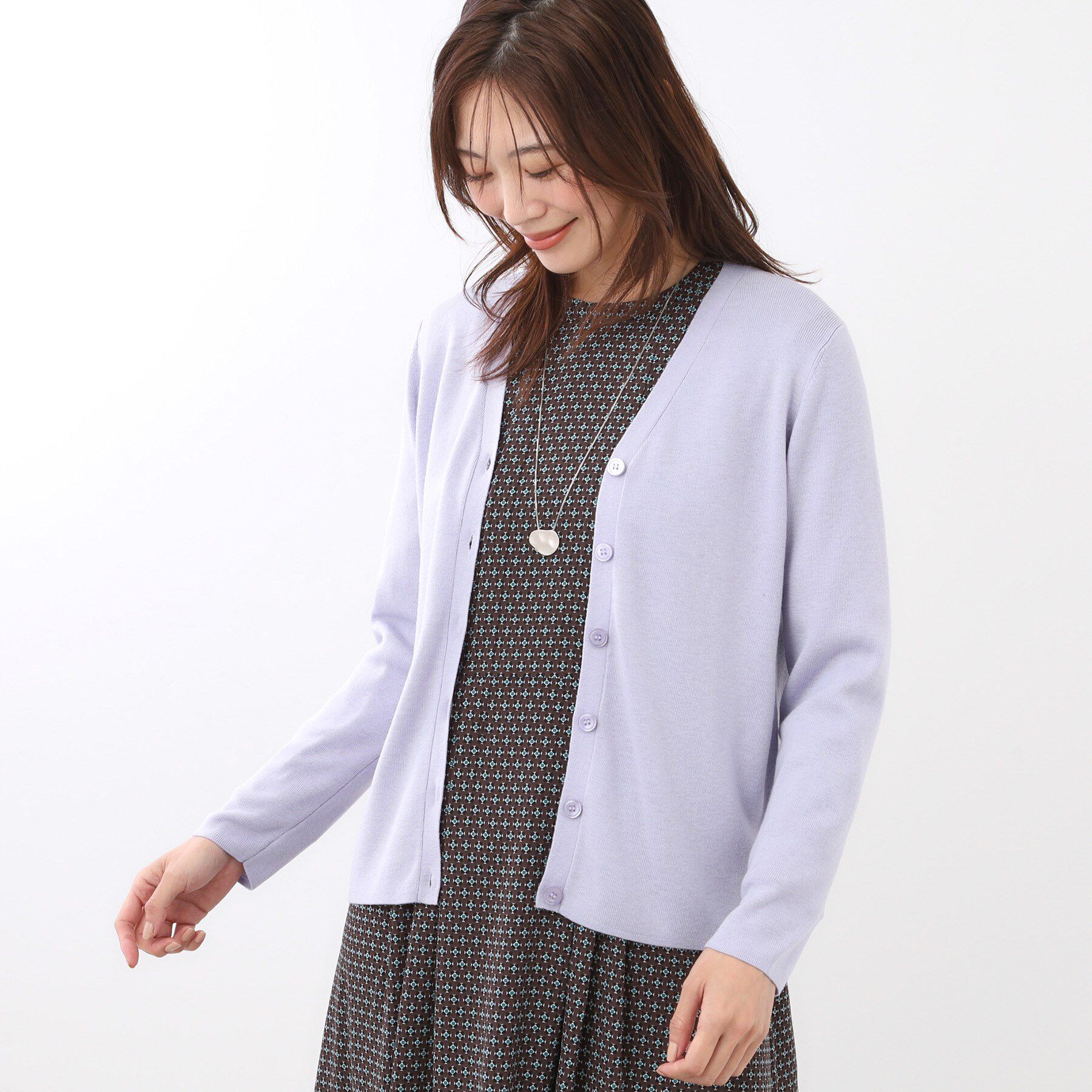 Reflect「【選べる5色／アンサンブル可】Vネックカーディガン」|カーディガン|