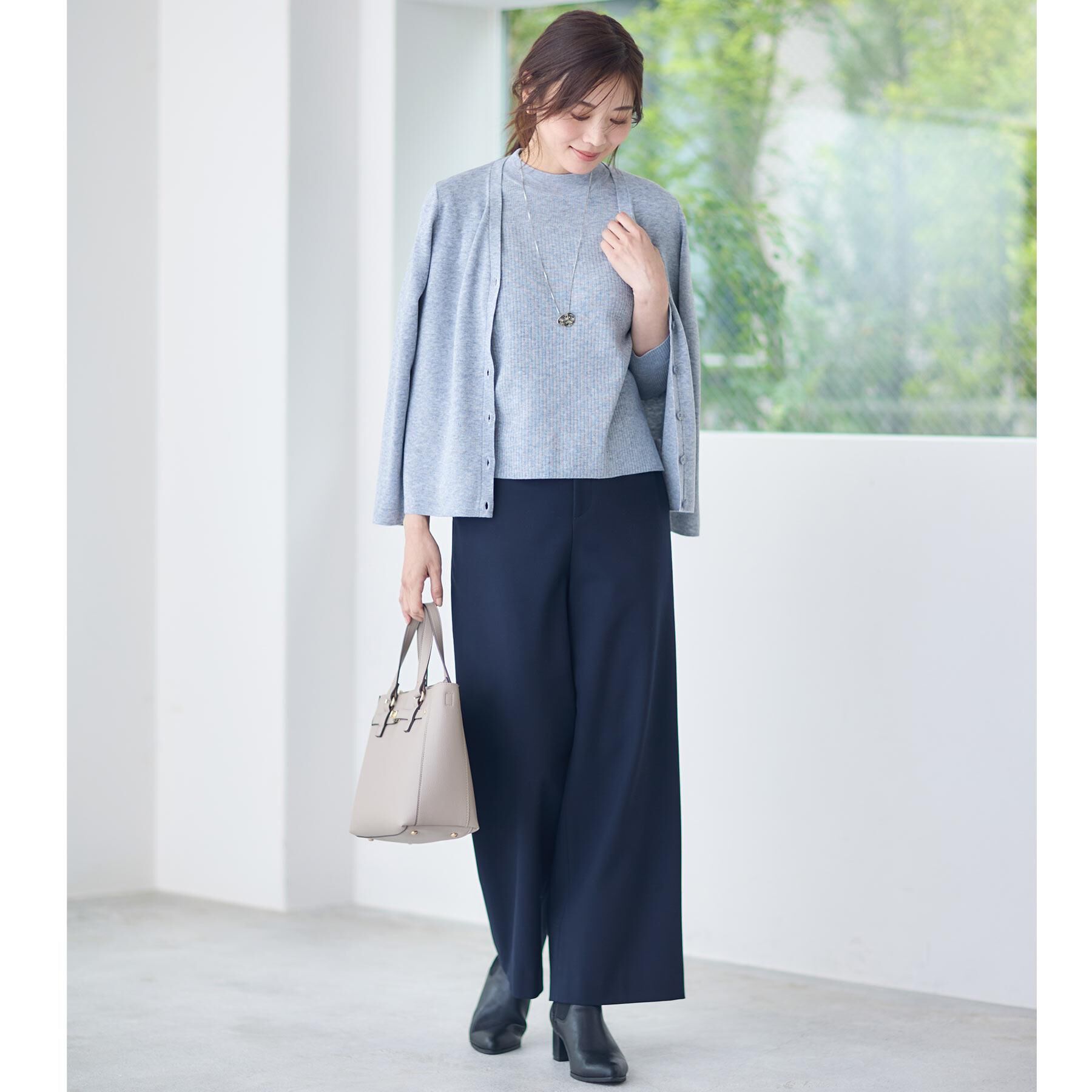 Reflect「【選べる5色／アンサンブル可】Vネックカーディガン」|カーディガン|