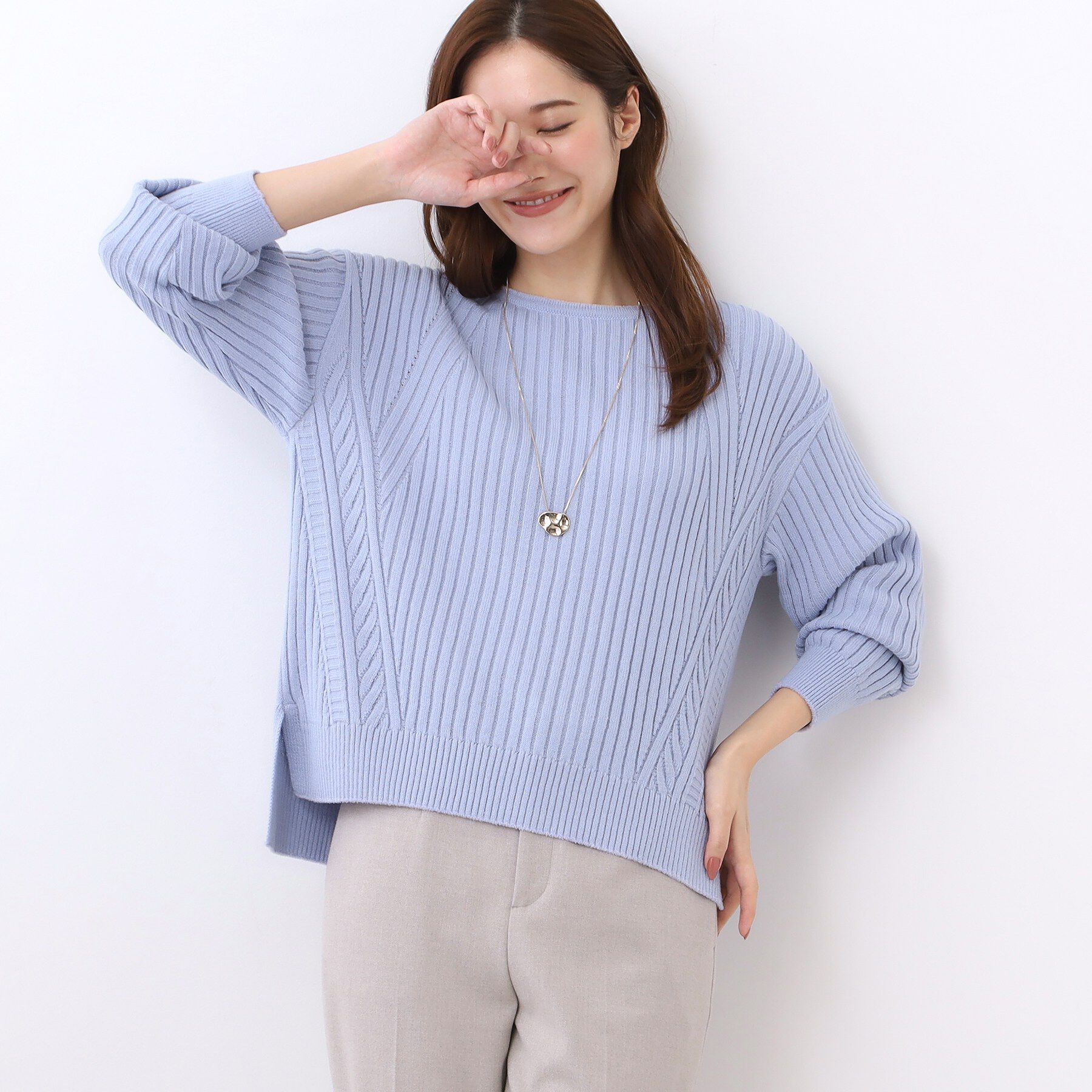 Reflect「【ゆったり着られる◎】ワイドリブニットプルオーバー」|ニット・セーター|