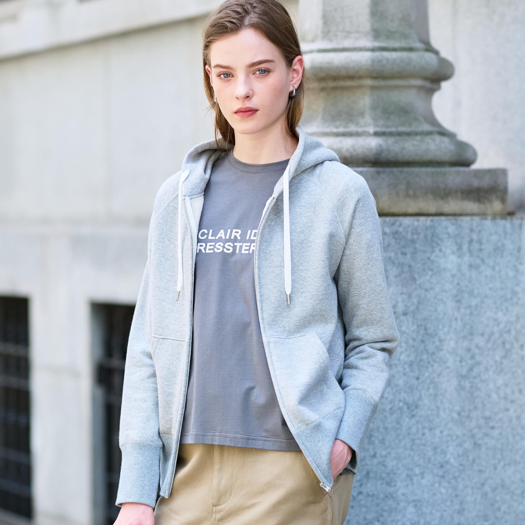 DRESSTERIOR「【NEWカラーあり】ライト裏毛ジップアップパーカ」|パーカー|