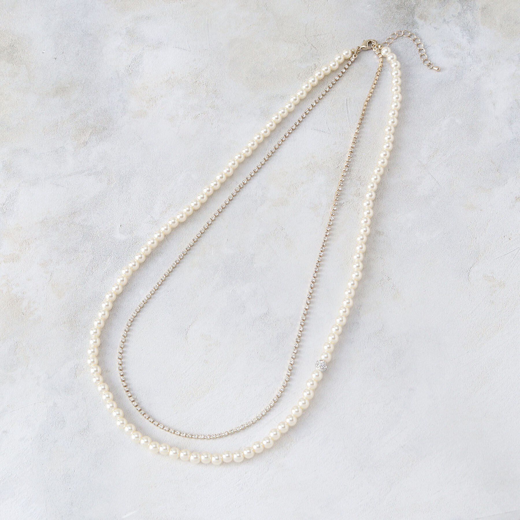 grove「ダイヤ型レーンパール調ネックレス【入卒対応可】」|ネックレス|ゴールド(007)