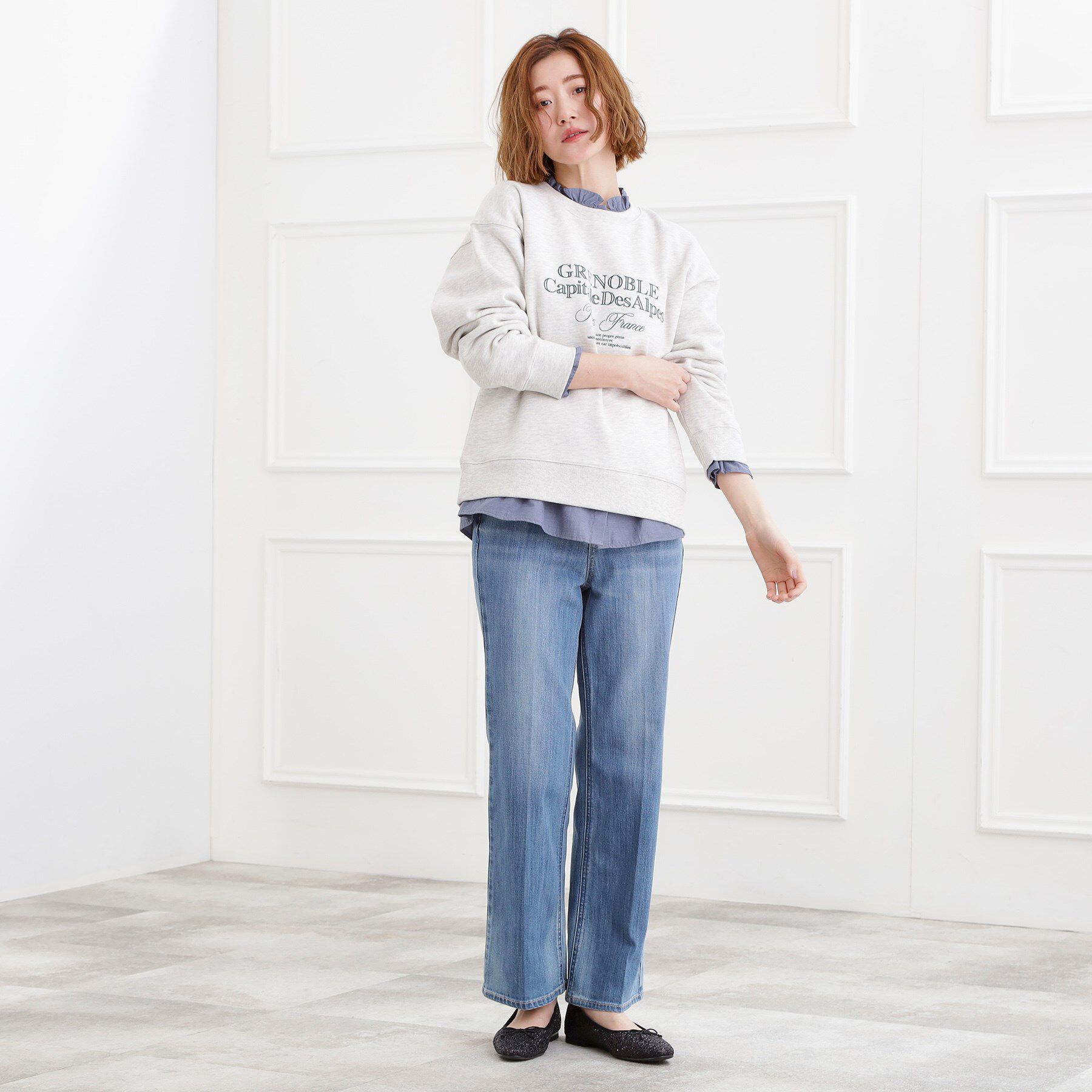 grove「プレッピーロゴ裏起毛スウェット」|パーカー|