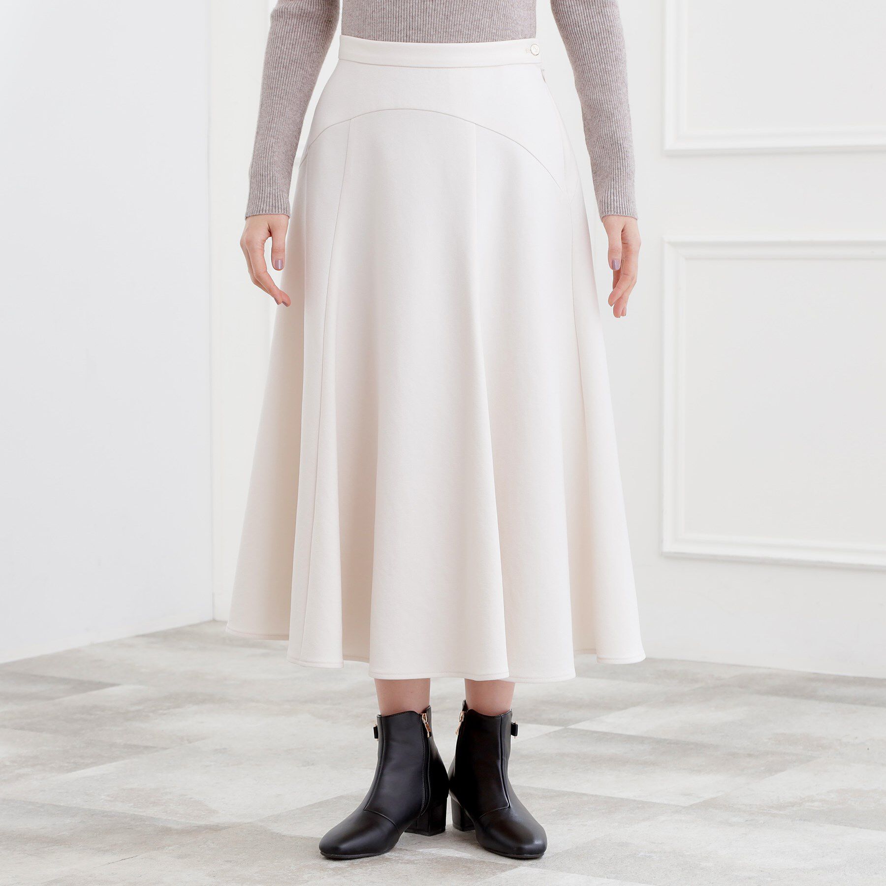 grove「ウーリッシュフレアスカート」|スカート|