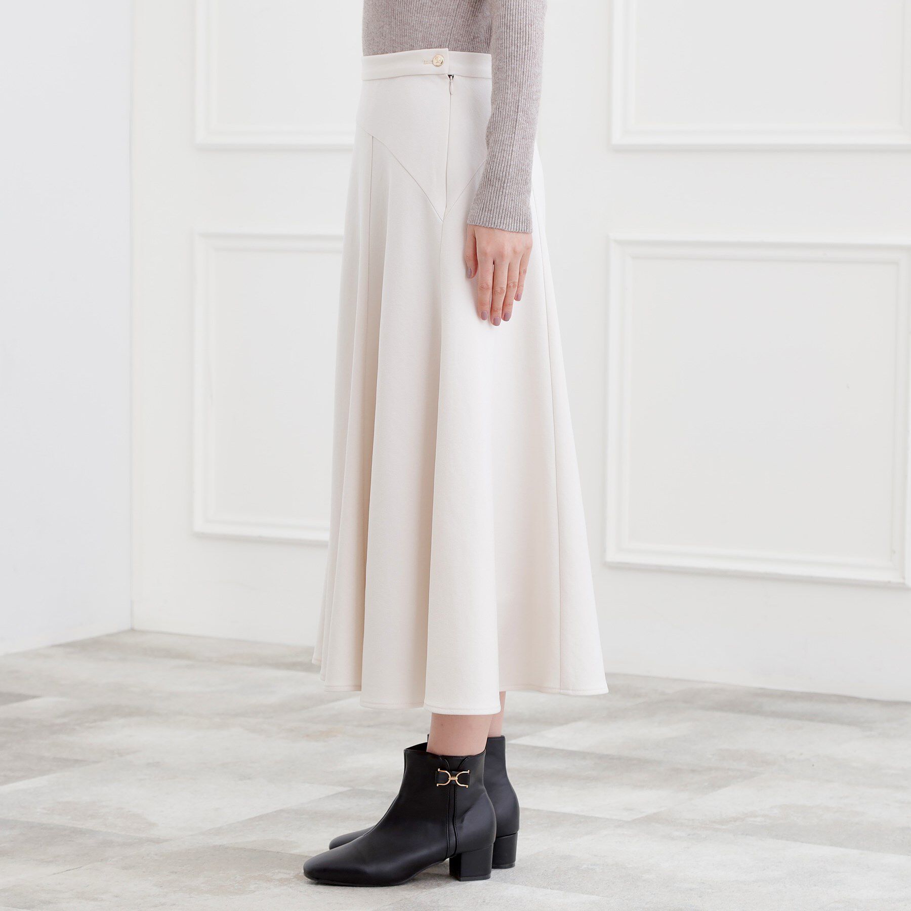 grove「ウーリッシュフレアスカート」|スカート|