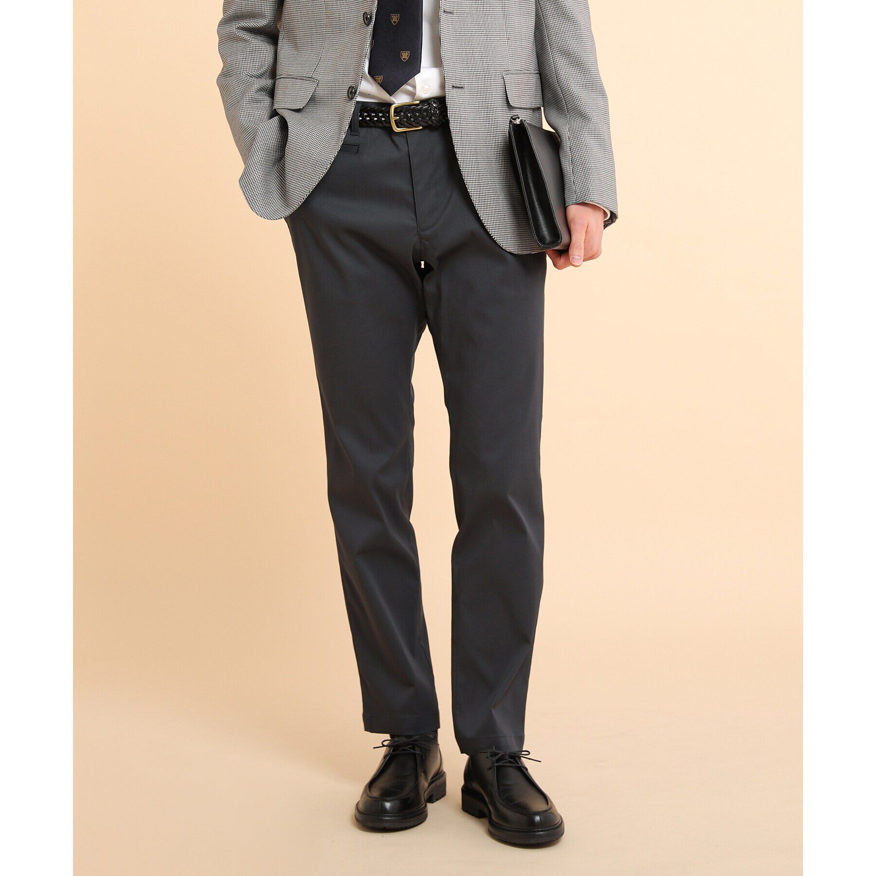 TAKEO KIKUCHI「ハイストレッチ ピケ スリム パンツ」|その他|ブラック(019)