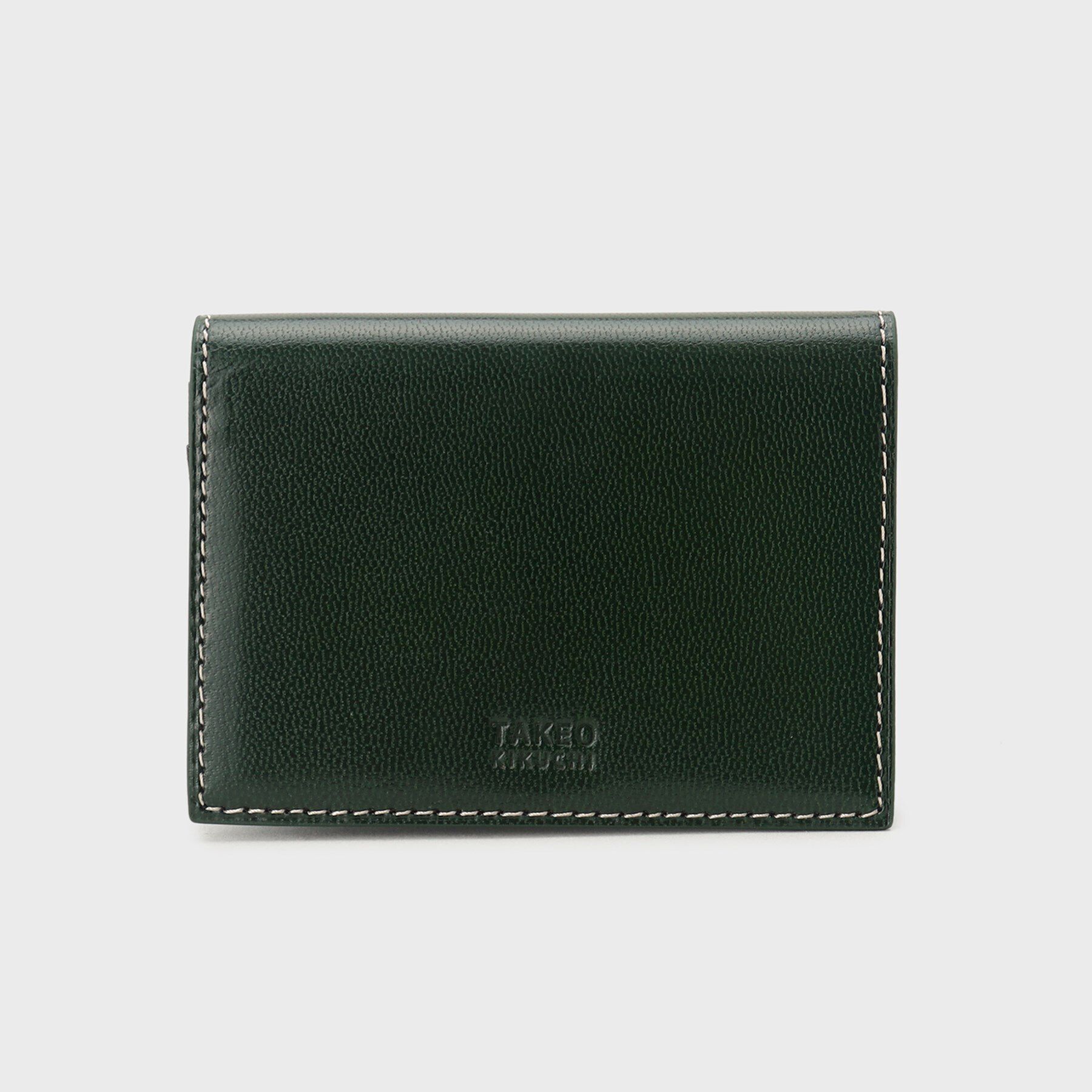 TAKEO KIKUCHI「アニリンゴート 名刺入れ」|名刺入れ・カードケース|グリーン(024)