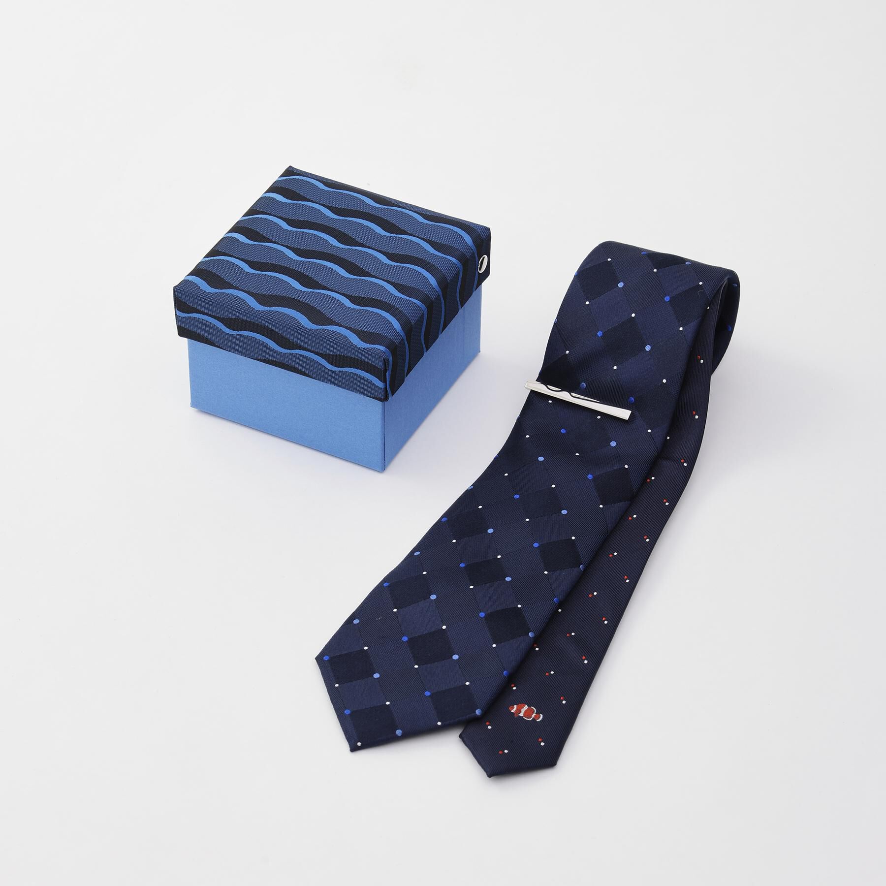 TAKEO KIKUCHI「【BOXセット】Sea Creatures ネクタイ＆タイバー」|ネクタイ・蝶ネクタイ|ネイビー(794)