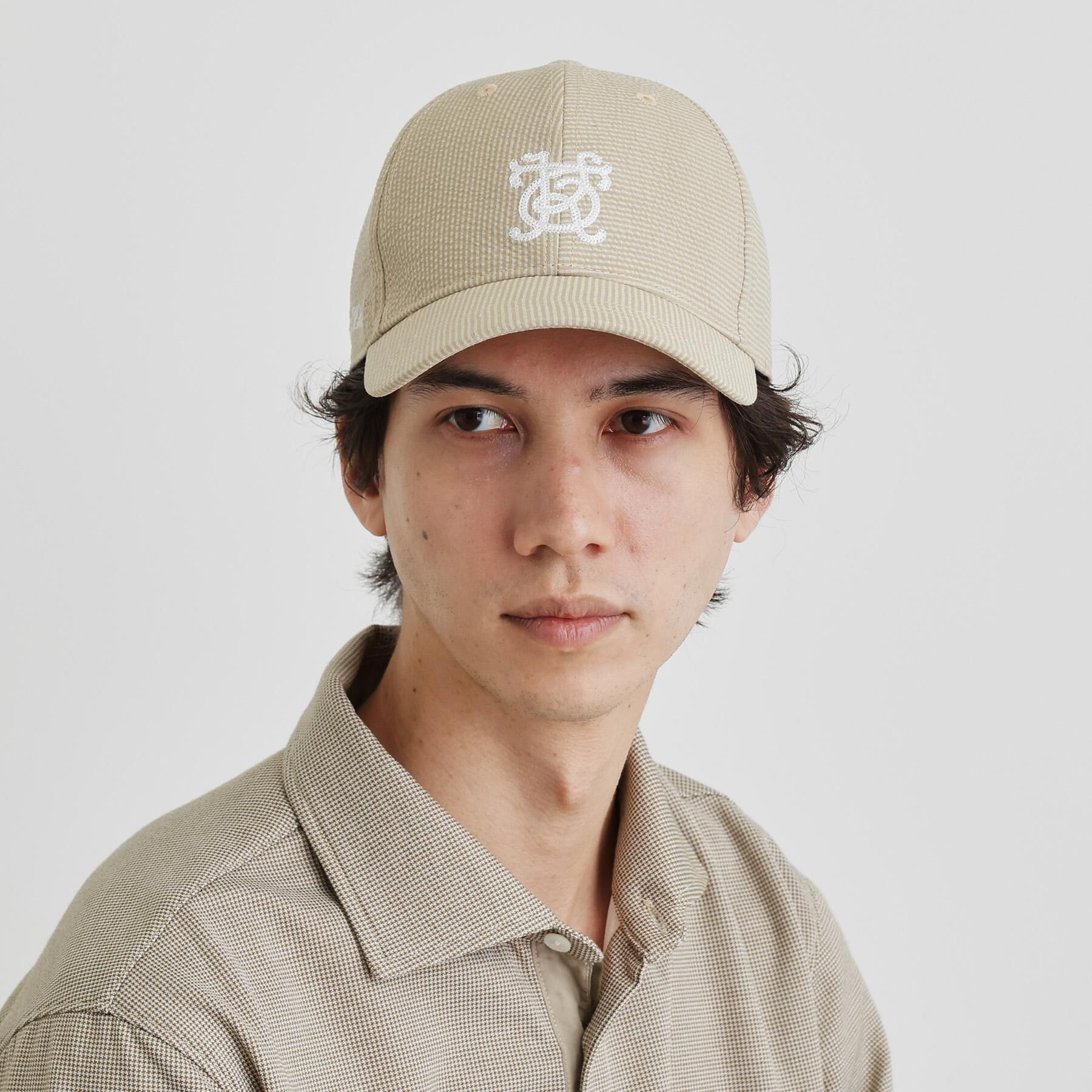 TAKEO KIKUCHI「シアサッカー エンブレム キャップ」|キャップ・キャスケット|