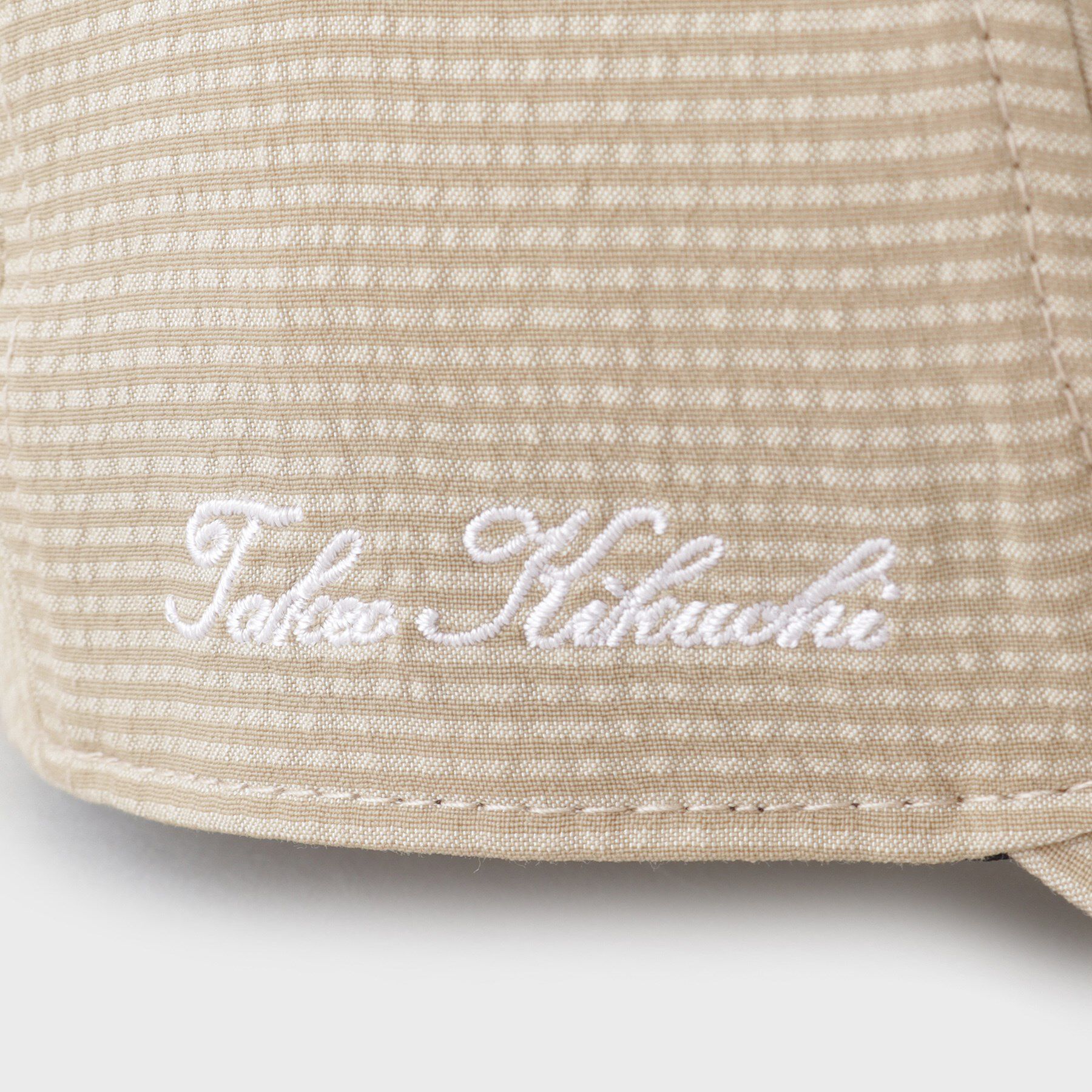 TAKEO KIKUCHI「シアサッカー エンブレム キャップ」|キャップ・キャスケット|