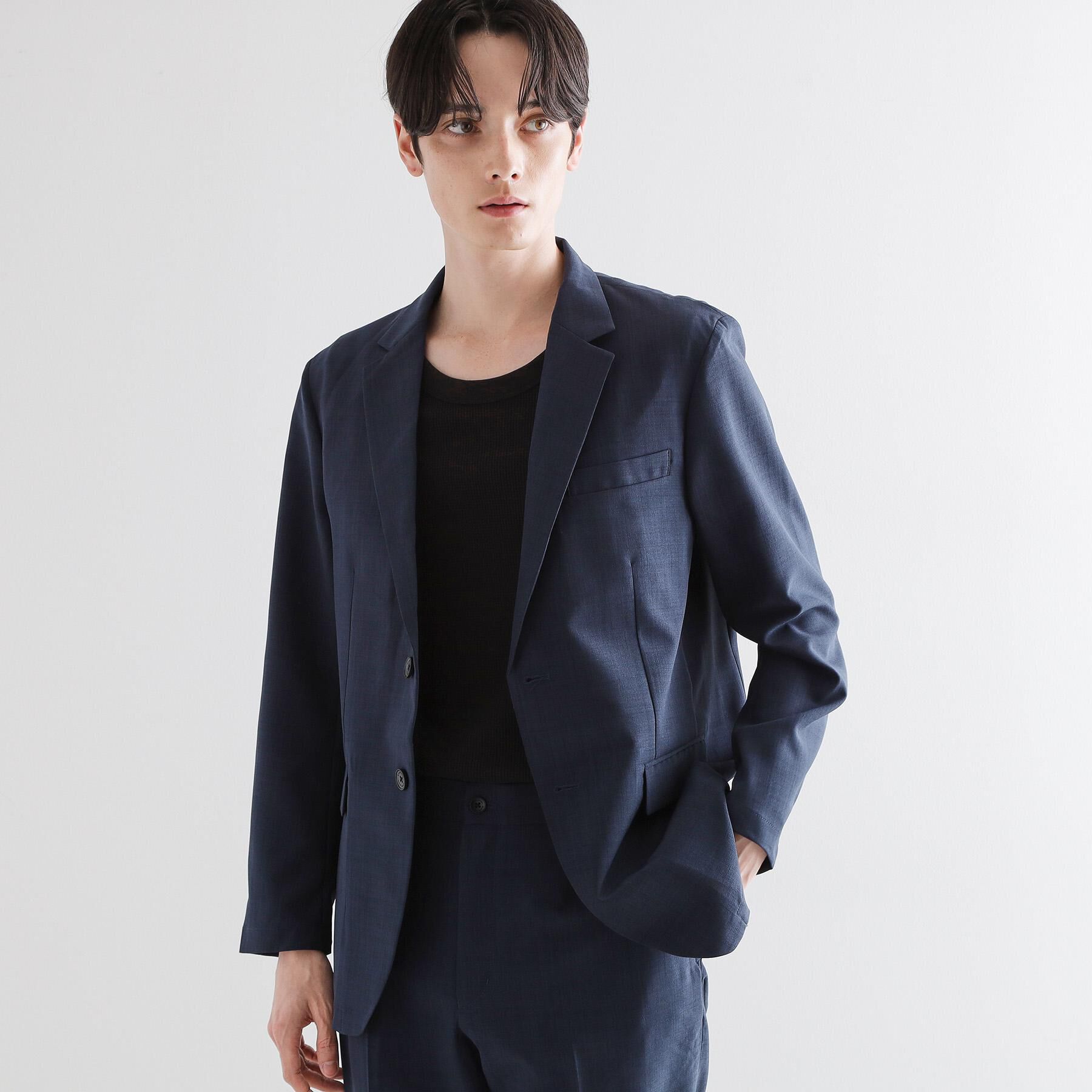 tk.TAKEO KIKUCHI「【WEB限定 マシンウォッシャブル】機能性エアリードライセットアップ/シングルジャケット&テーパード」|スーツ|