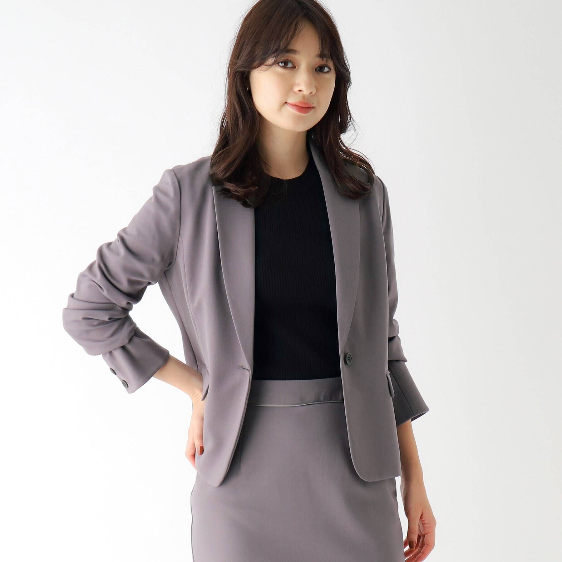 index「セットアップ対応　DELEGANT ポンチジャケット【WEB限定サイズ/洗える】」|テーラードジャケット|