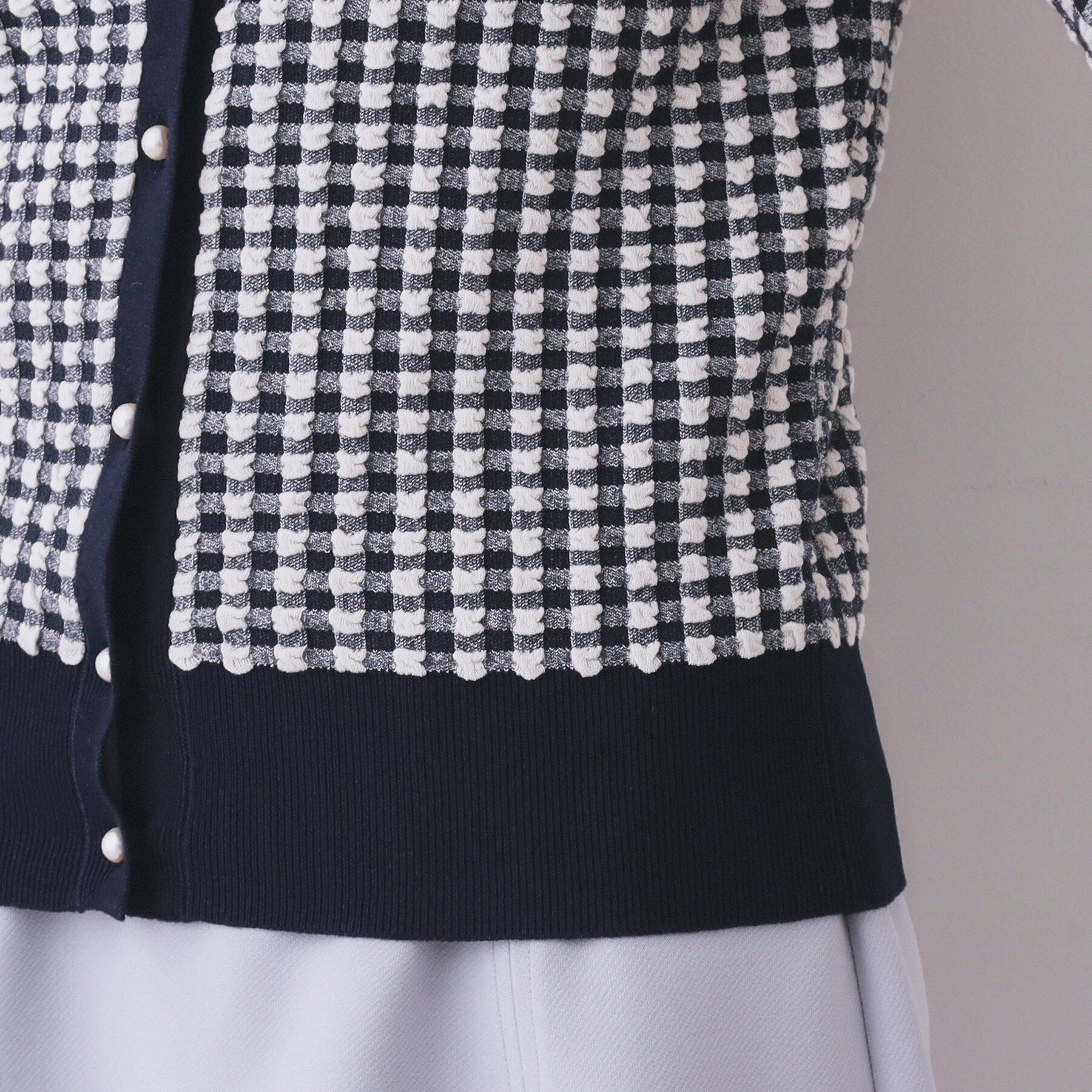 index「チェックジャカードカーディガン【洗濯機OK】」|カーディガン|