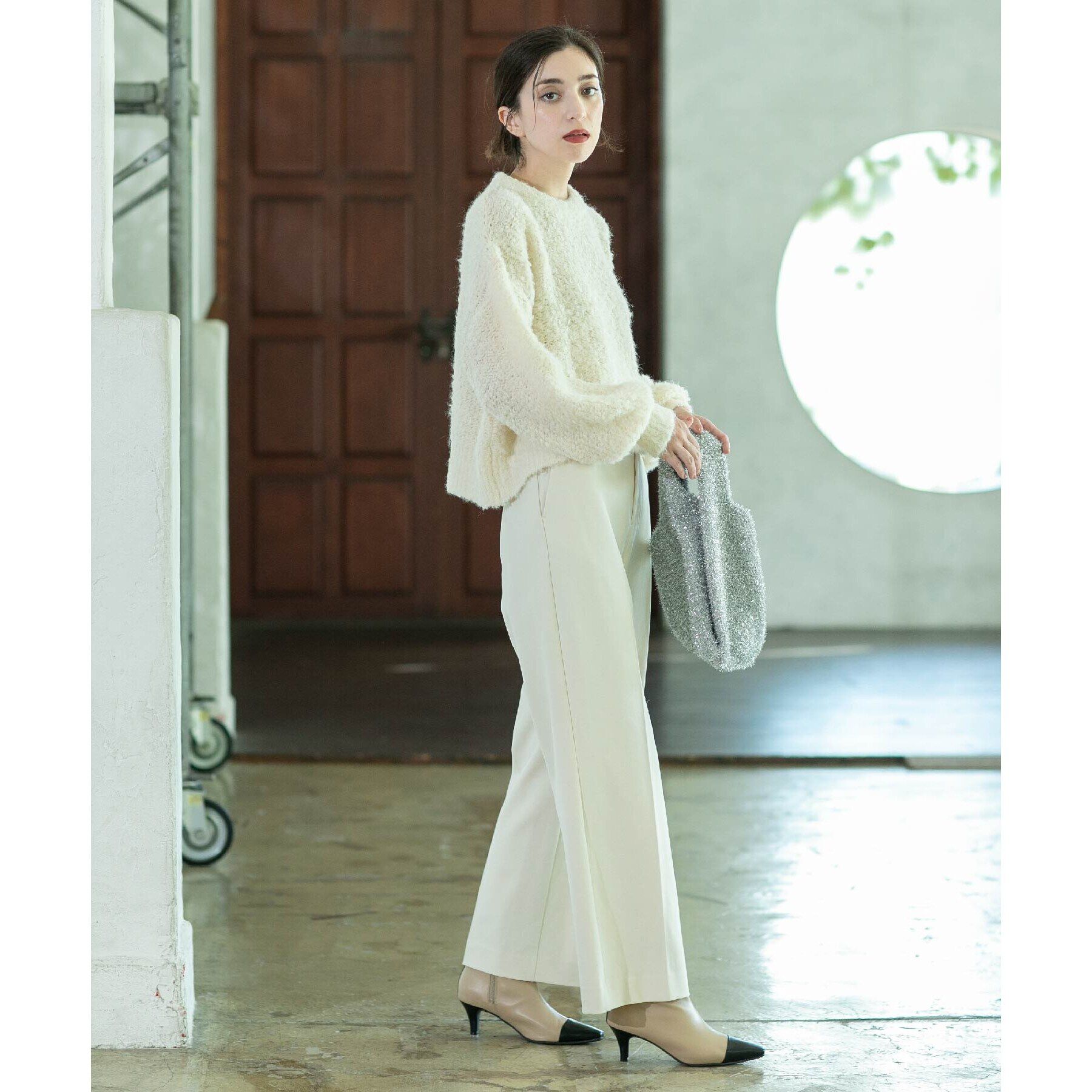 OPAQUE.CLIP「《SS-LLsize》着丈が選べる！裏起毛ストレッチワイドパンツ【蓄熱素材/洗濯機洗い可】」|その他|