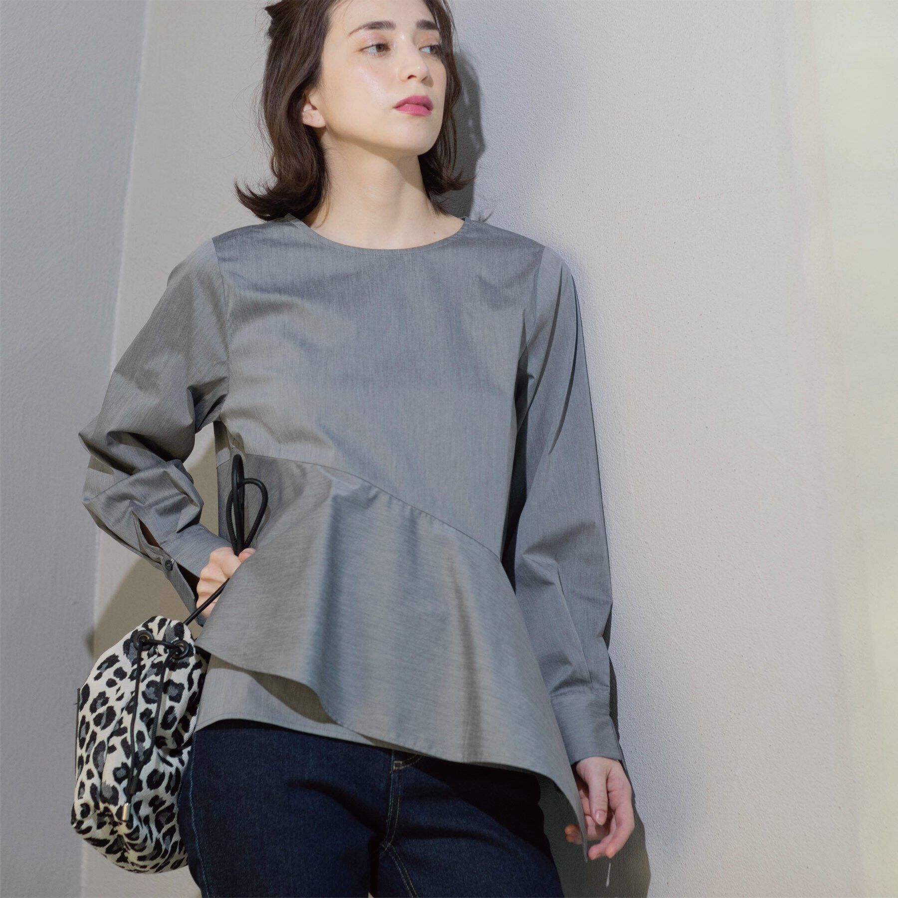 OPAQUE.CLIP「アシメフリルブラウス」|シャツ・ブラウス|