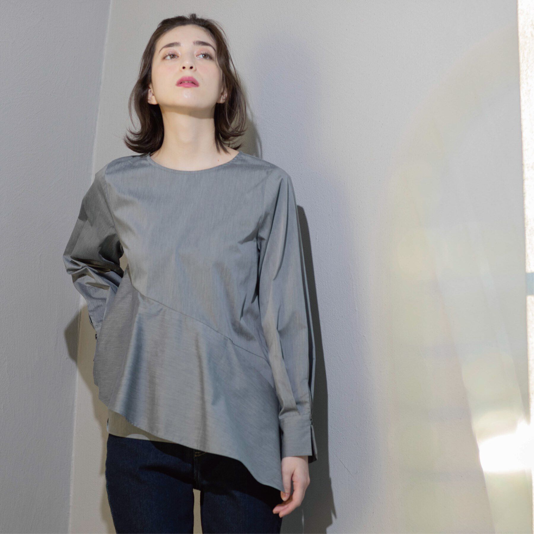 OPAQUE.CLIP「アシメフリルブラウス」|シャツ・ブラウス|