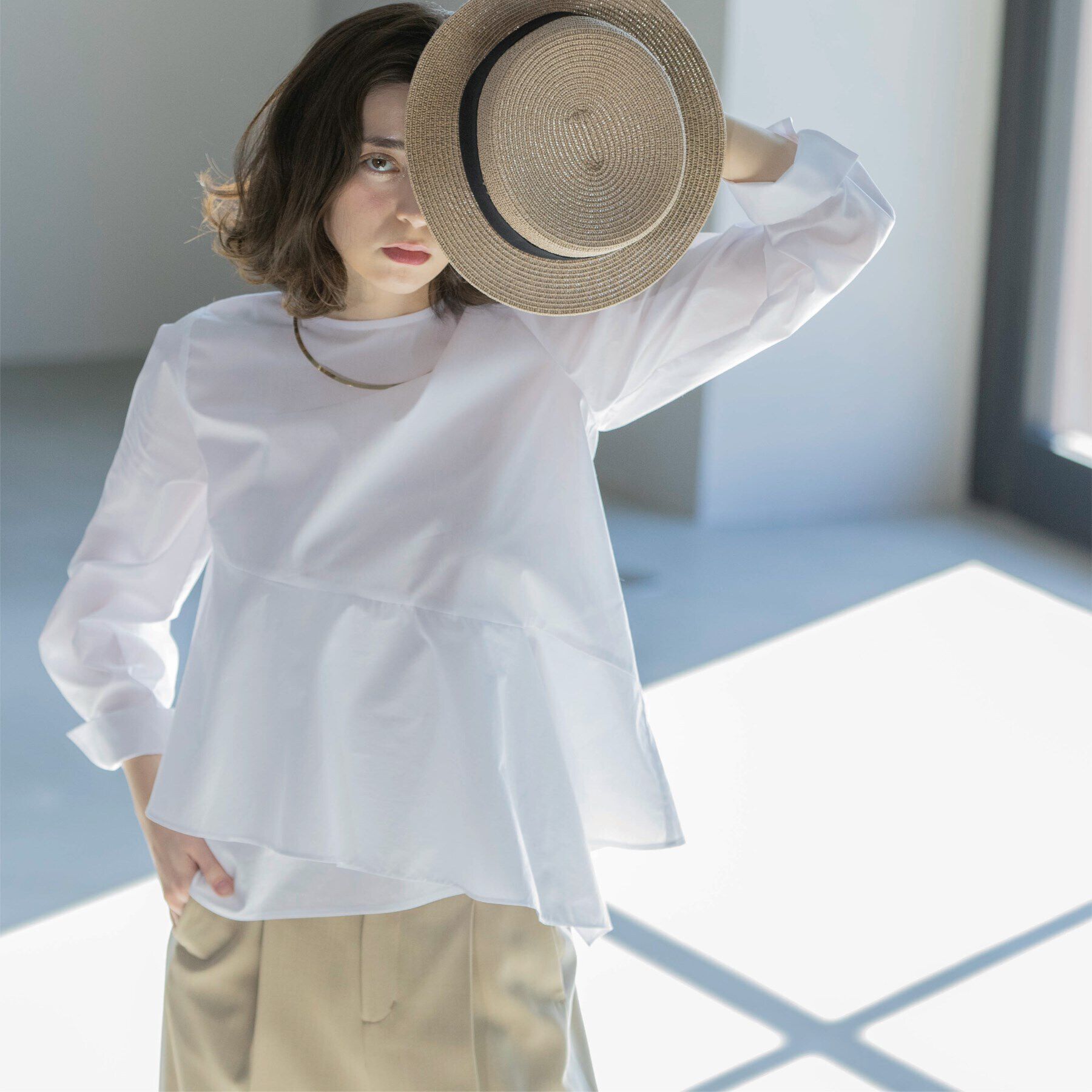 OPAQUE.CLIP「アシメフリルブラウス」|シャツ・ブラウス|