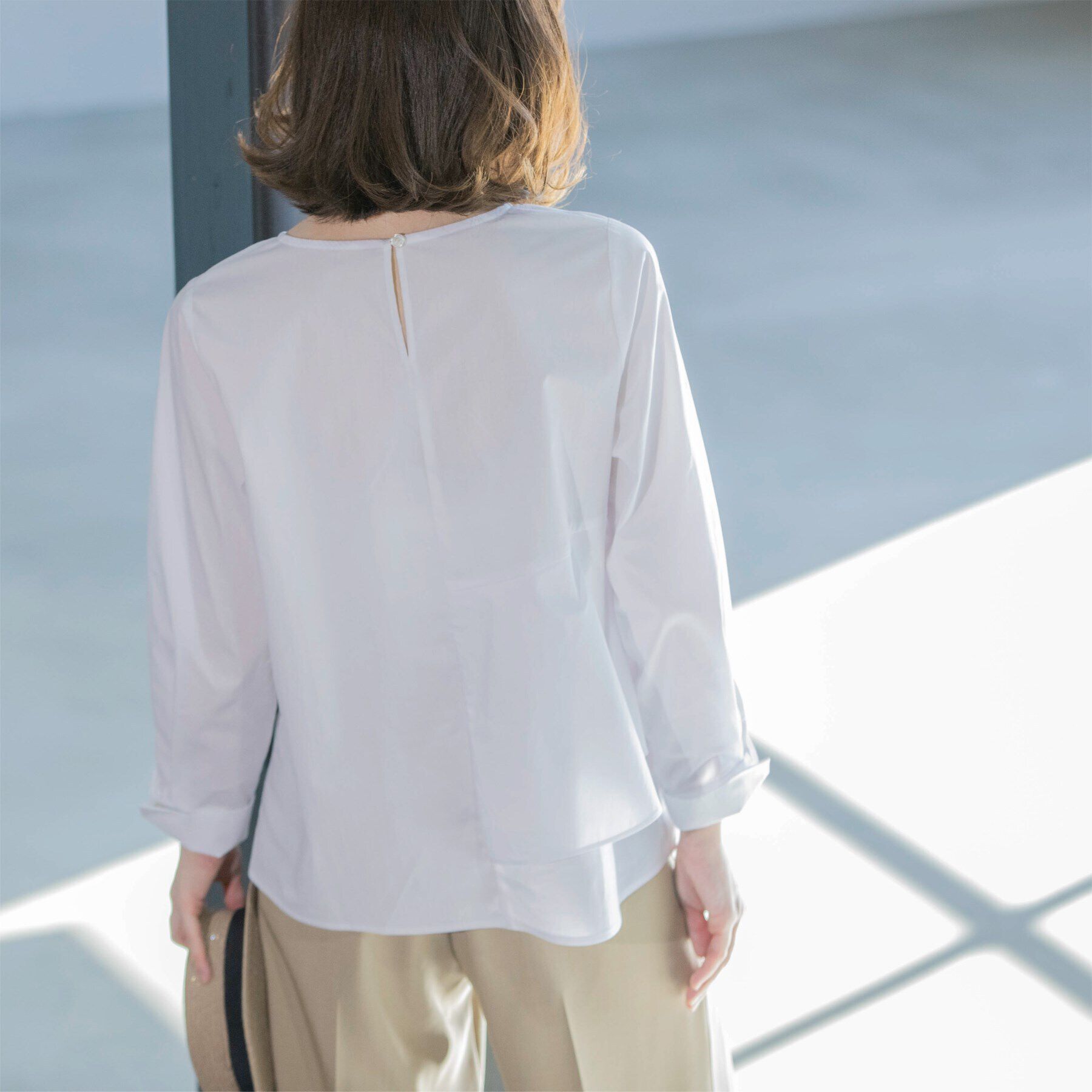 OPAQUE.CLIP「アシメフリルブラウス」|シャツ・ブラウス|