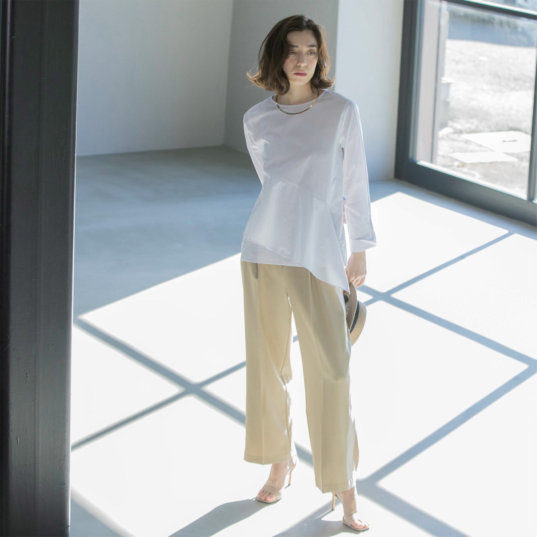 OPAQUE.CLIP「アシメフリルブラウス」|シャツ・ブラウス|