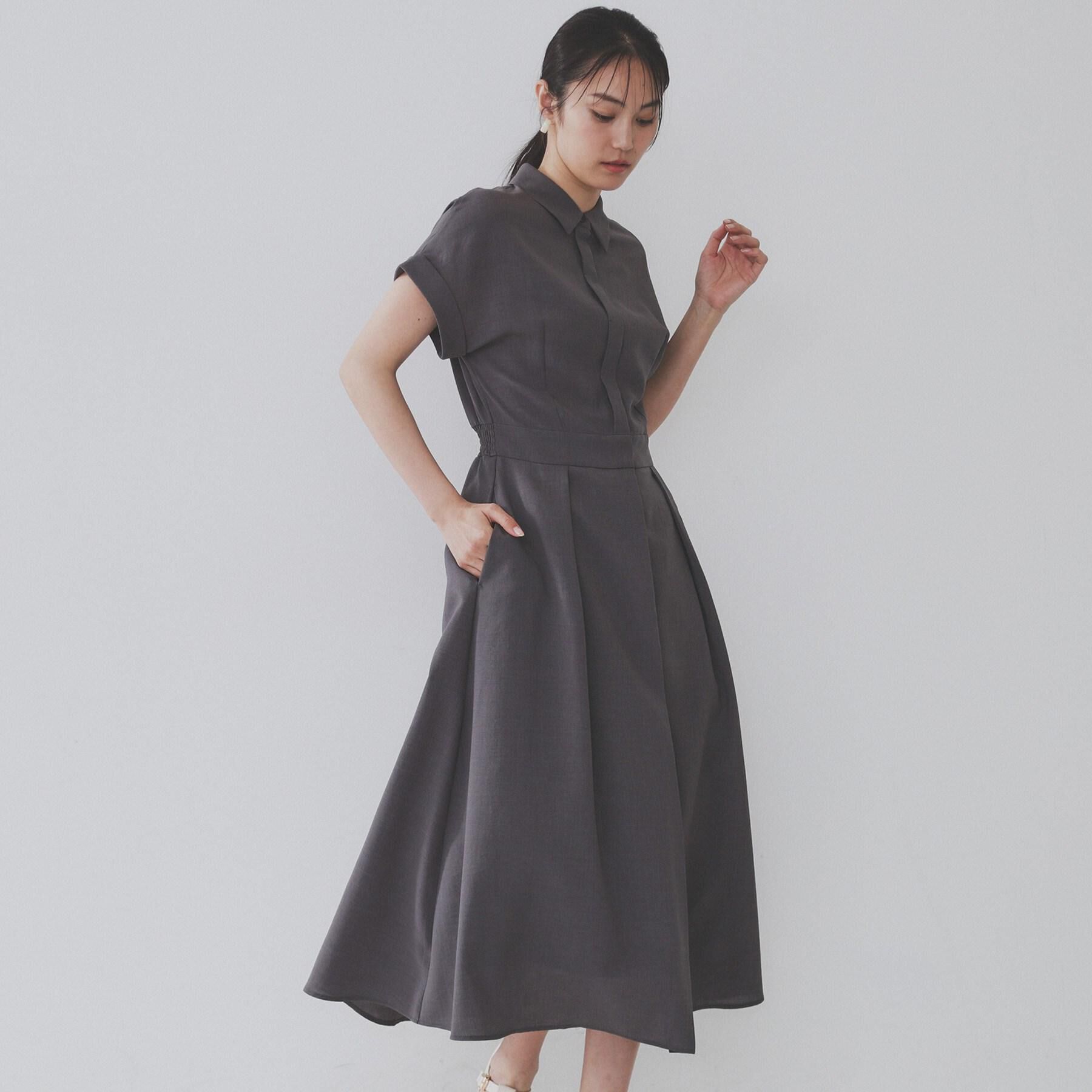 OPAQUE.CLIP「リネンライクシャツワンピース【洗濯機洗い可/吸水速乾/接触冷感】」|ワンピース|