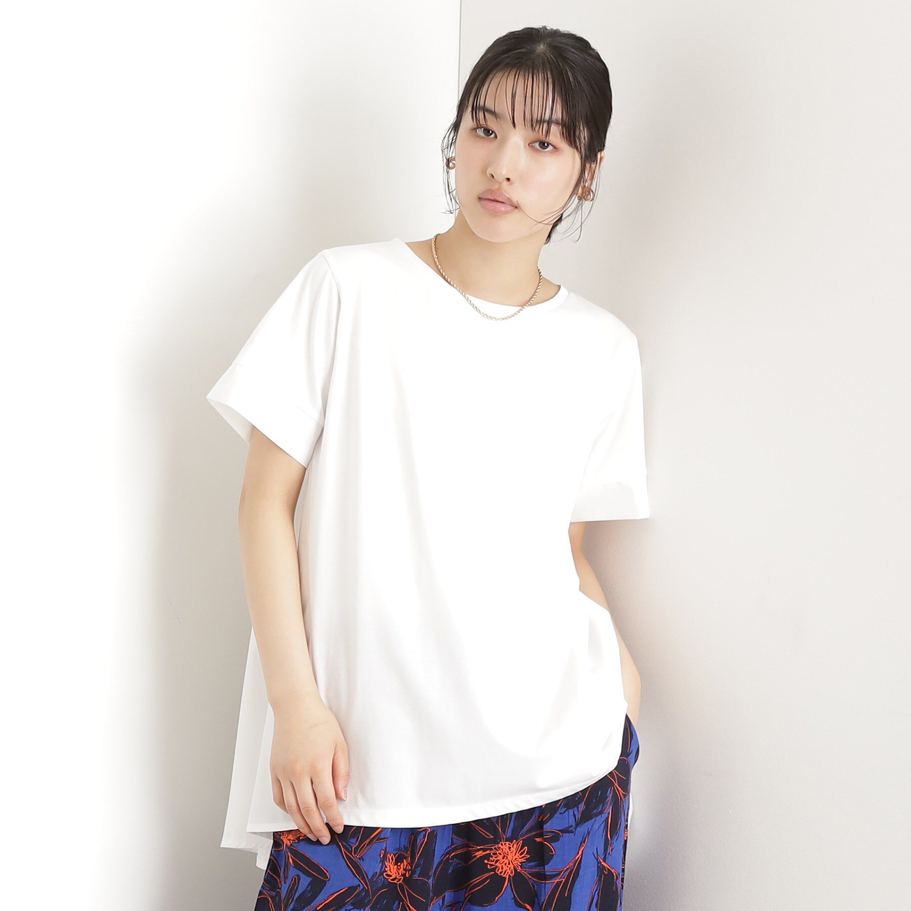 THE SHOP TK「切替バックギャザーチュニック【洗濯機OK/接触冷感/UV】」|チュニック|オフホワイト(003