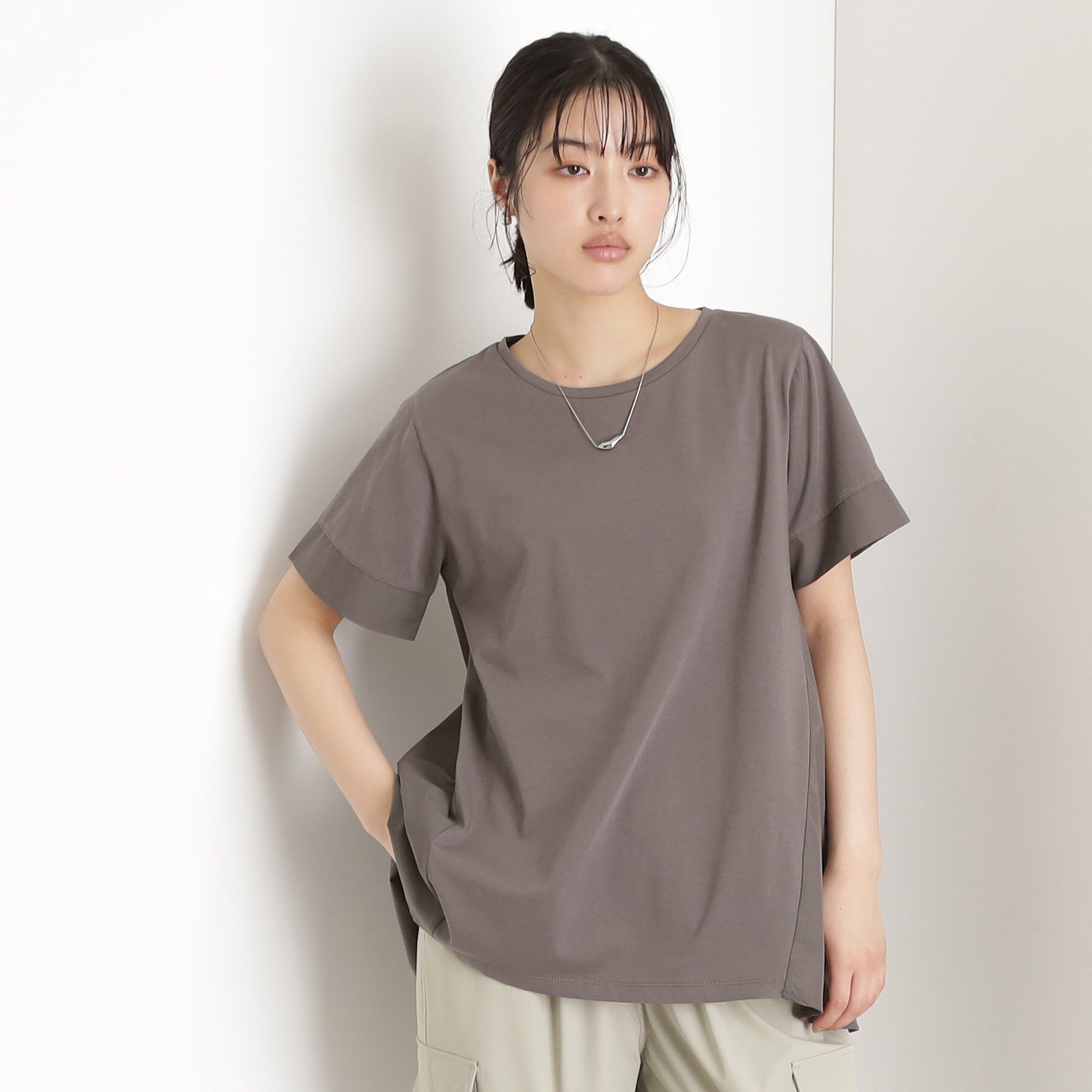 THE SHOP TK「切替バックギャザーチュニック【洗濯機OK/接触冷感/UV】」|チュニック|