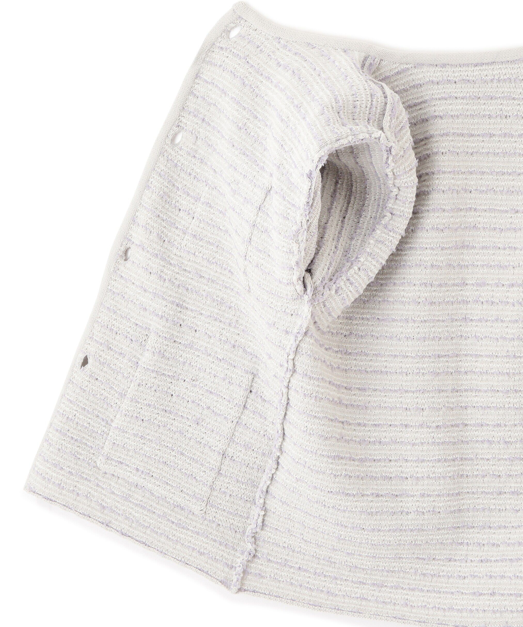  「ツイードライクロングニットブルゾン」|ニット・セーター|