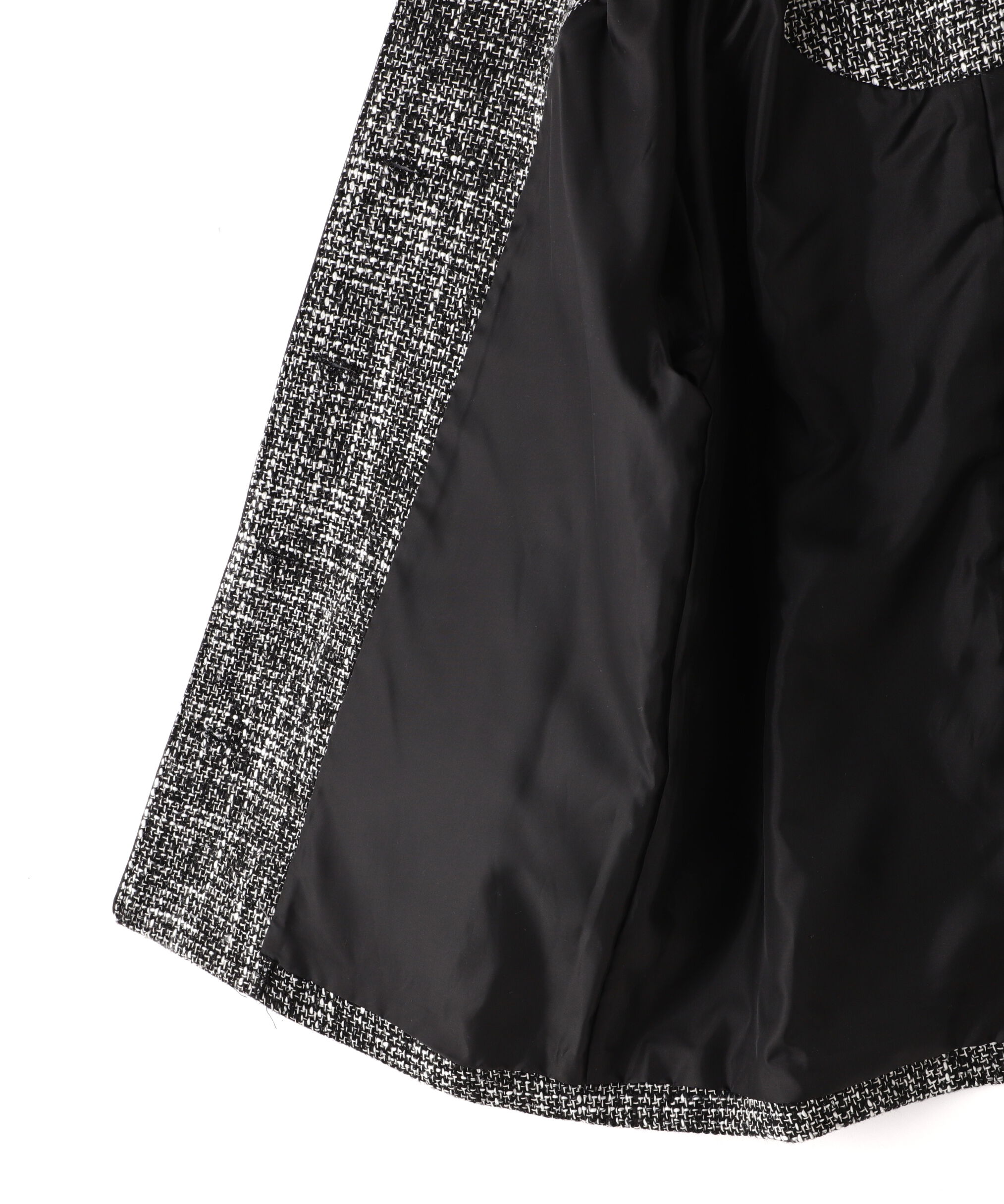  「パイピングノーカラーツイードブルゾン」|ブルゾン・スタジャン|