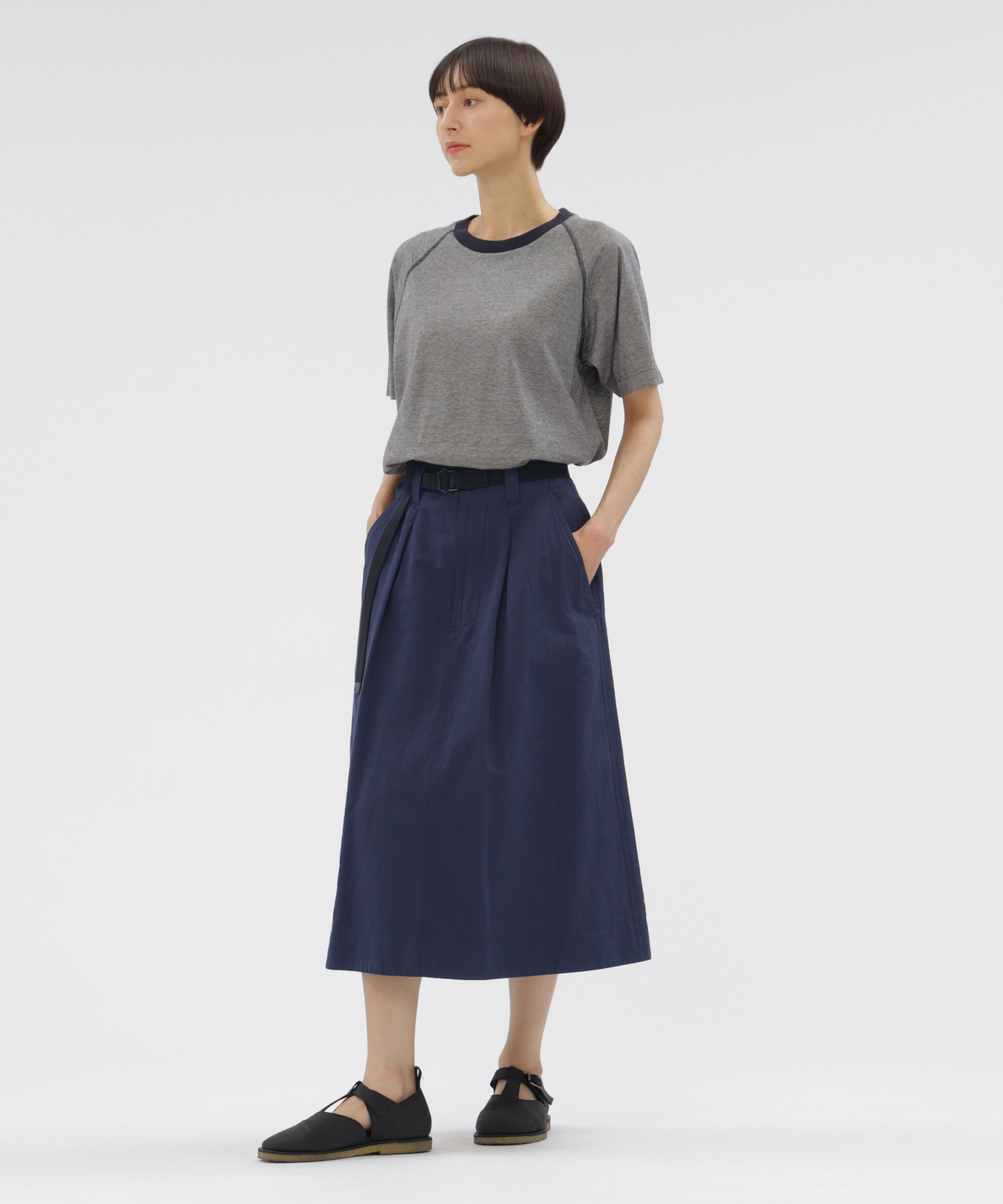 MHL.「LIGHTWEIGHT COTTON LINEN TWILL SKIRT」|スカート|