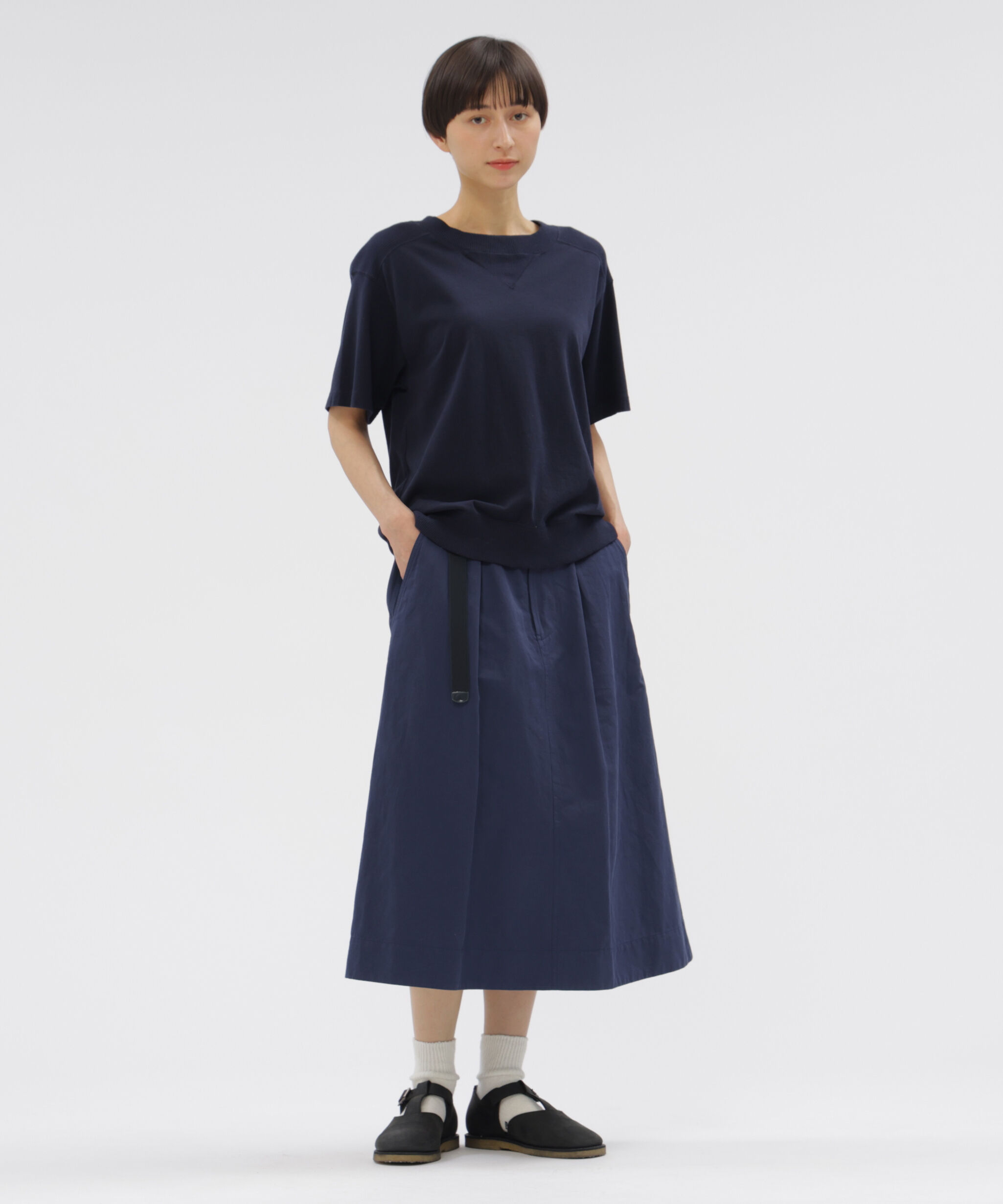 MHL.「LIGHTWEIGHT COTTON LINEN TWILL SKIRT」|スカート|