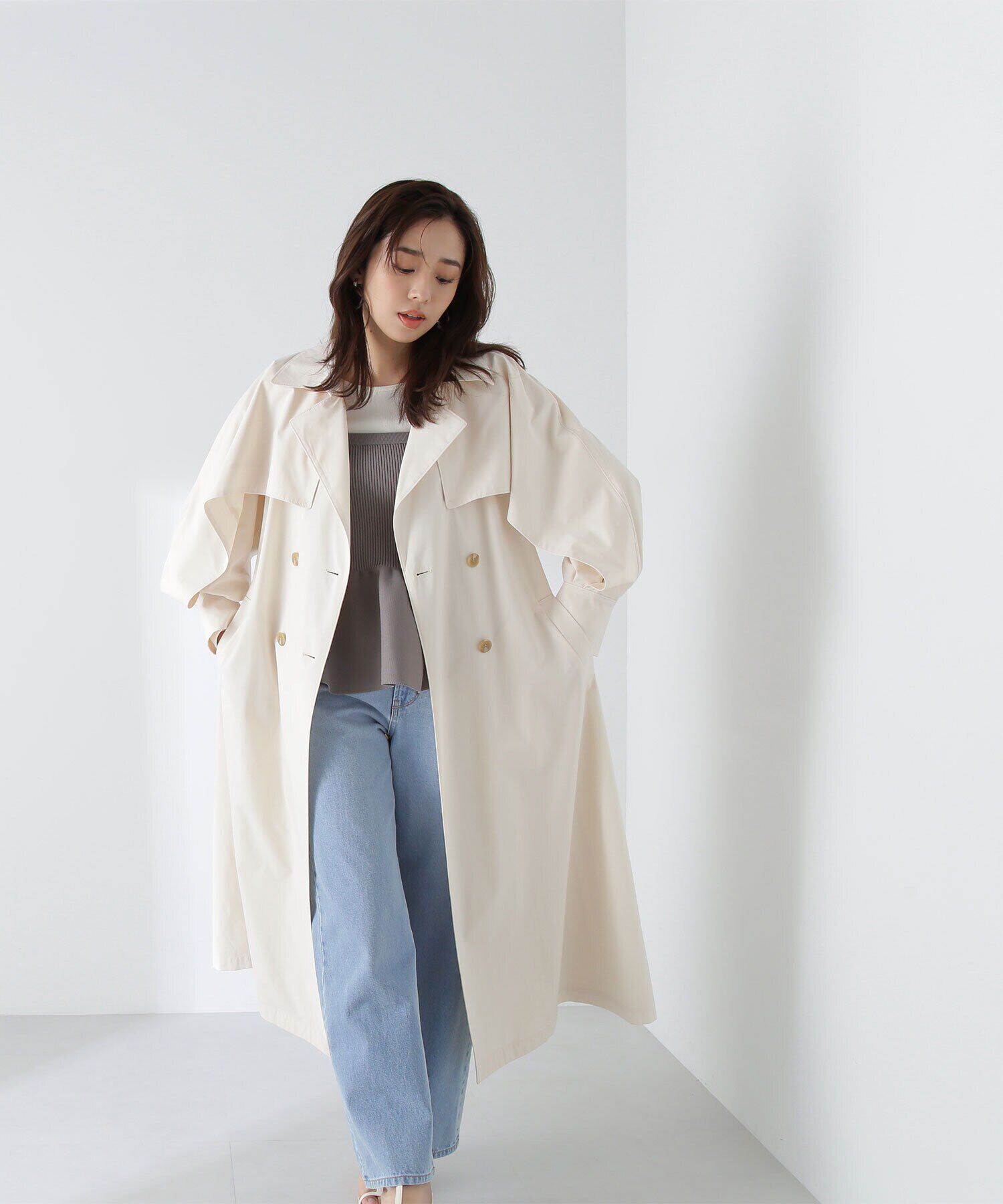  「レイヤースリーブトレンチコート」|その他|
