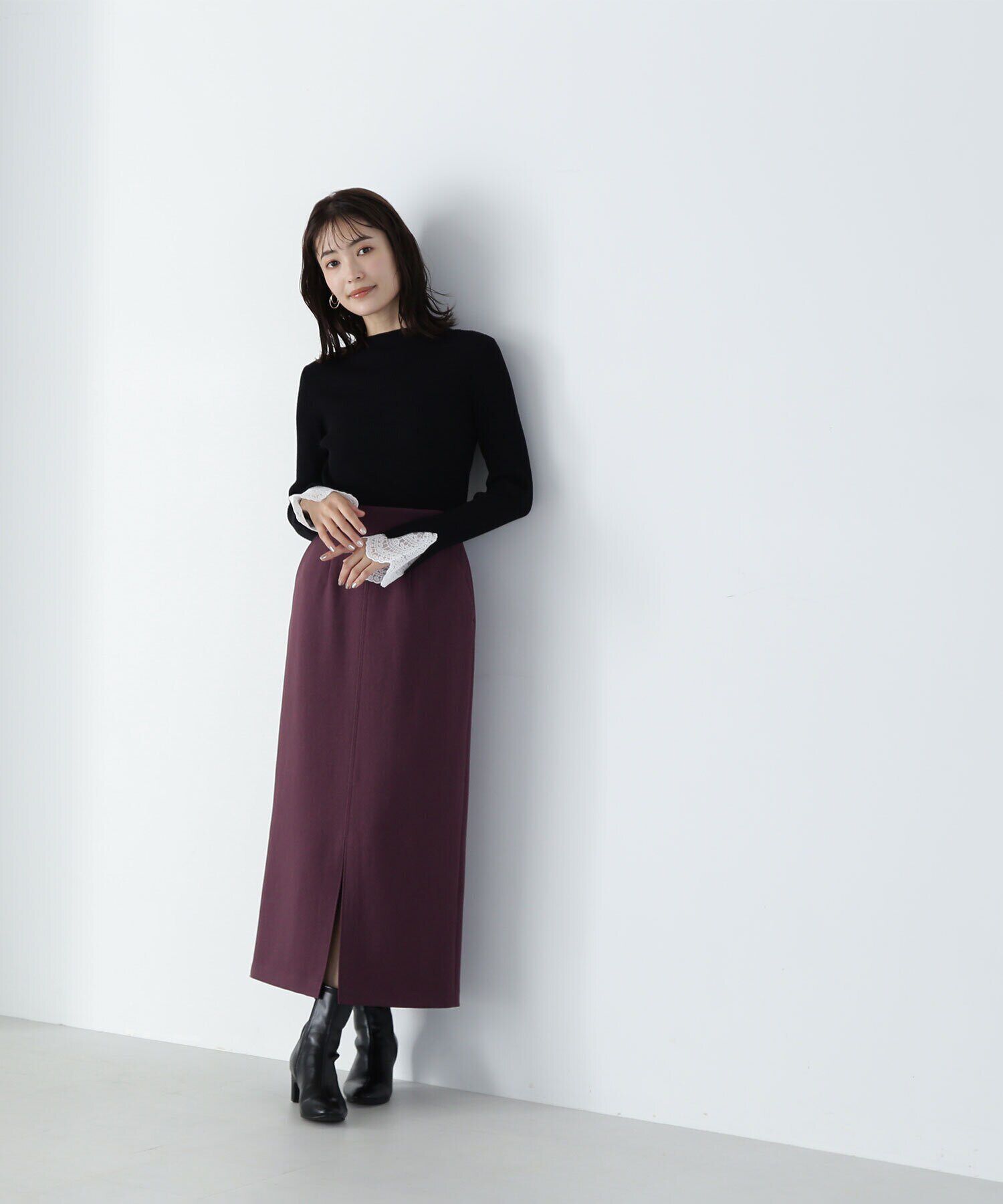  「レースカフスリブニット　24AW」|ニット・セーター|