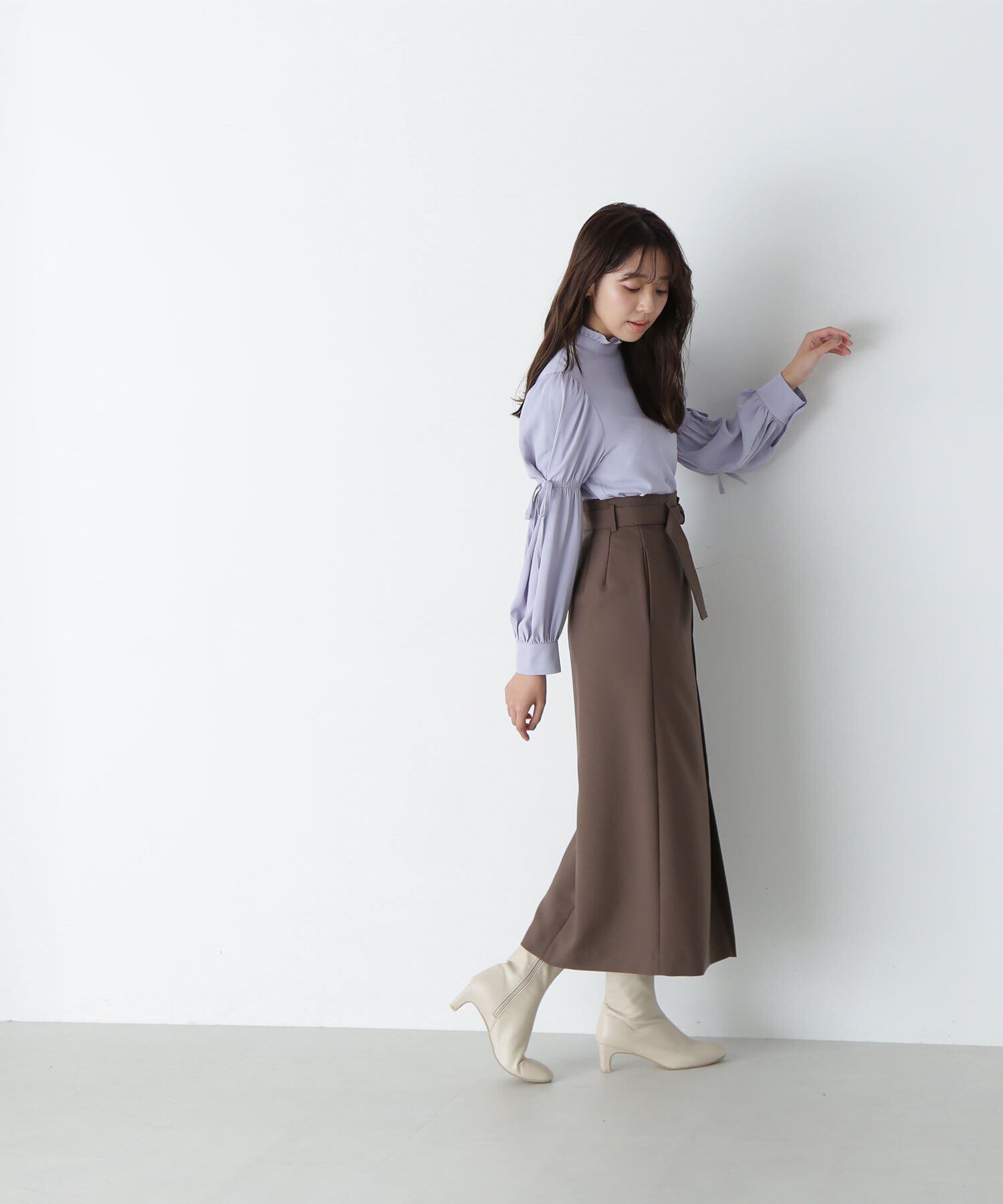  「メタルポイントラップナロースカート」|スカート|