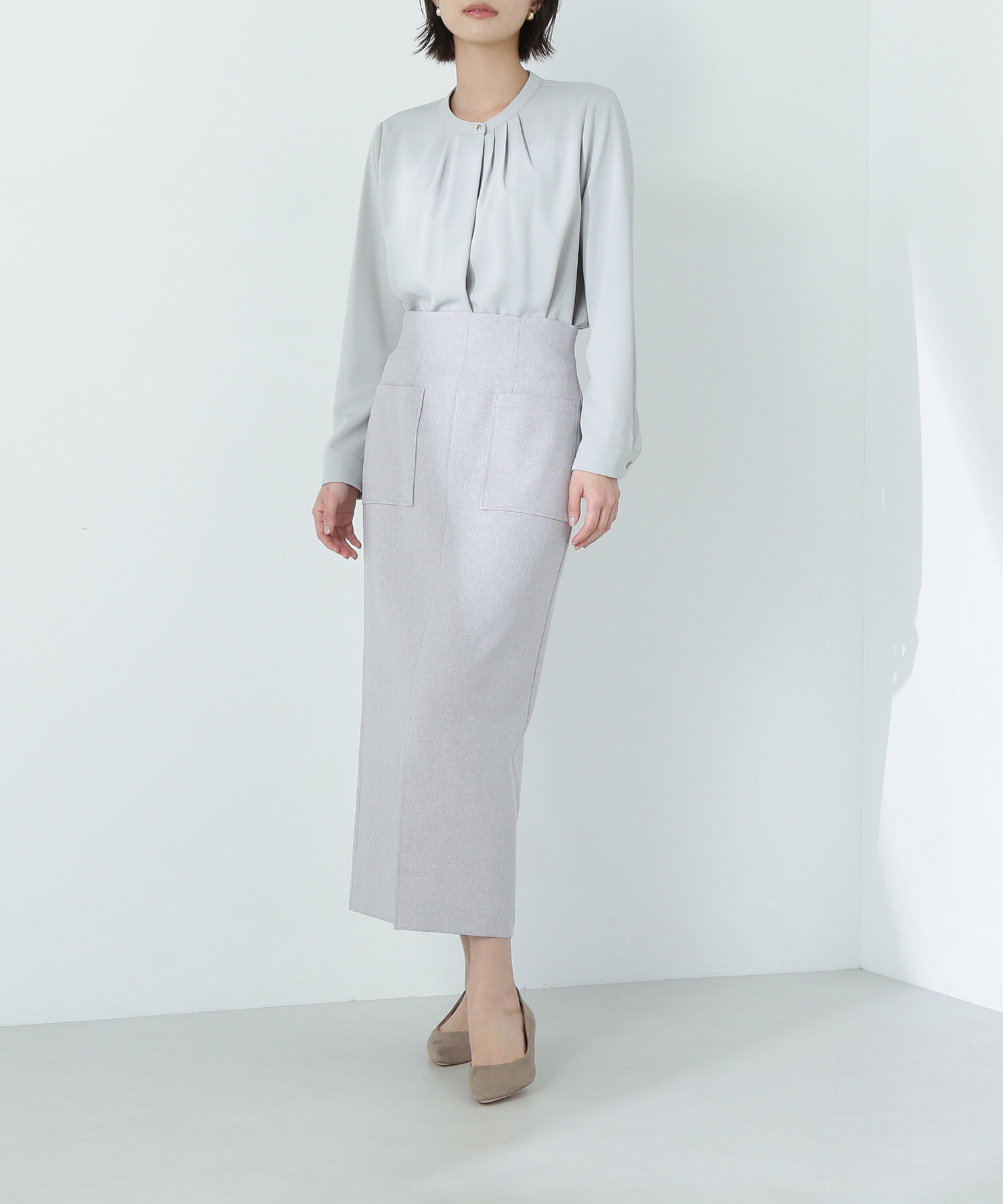  「アウトポケットナロースカート」|スカート|