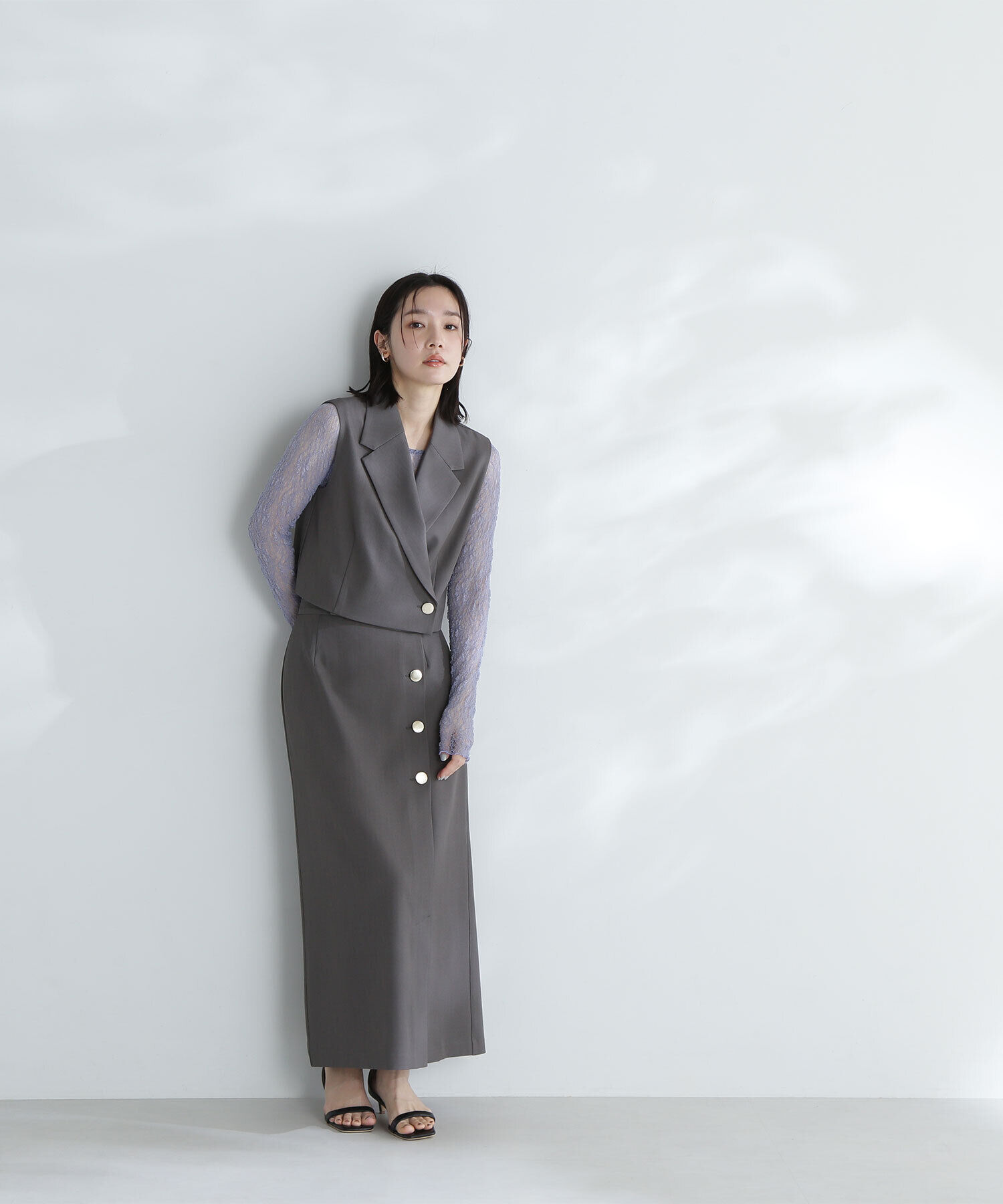  「ソフトシアーレースカットソー」|Tシャツ・カットソー|