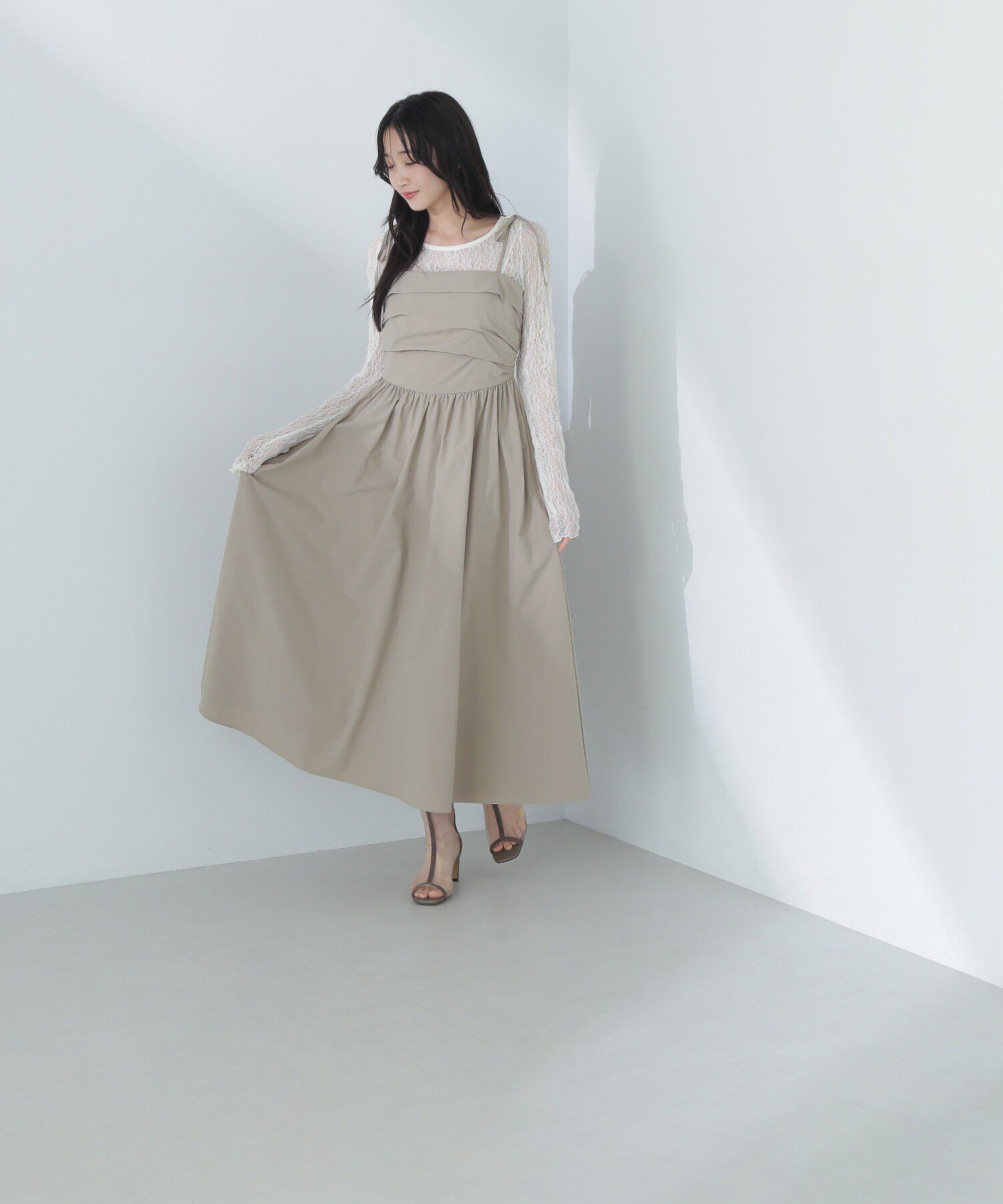  「ソフトシアーレースカットソー」|Tシャツ・カットソー|