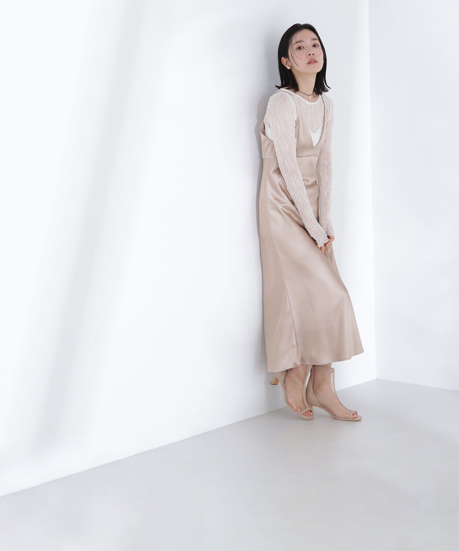  「ソフトシアーレースカットソー」|Tシャツ・カットソー|