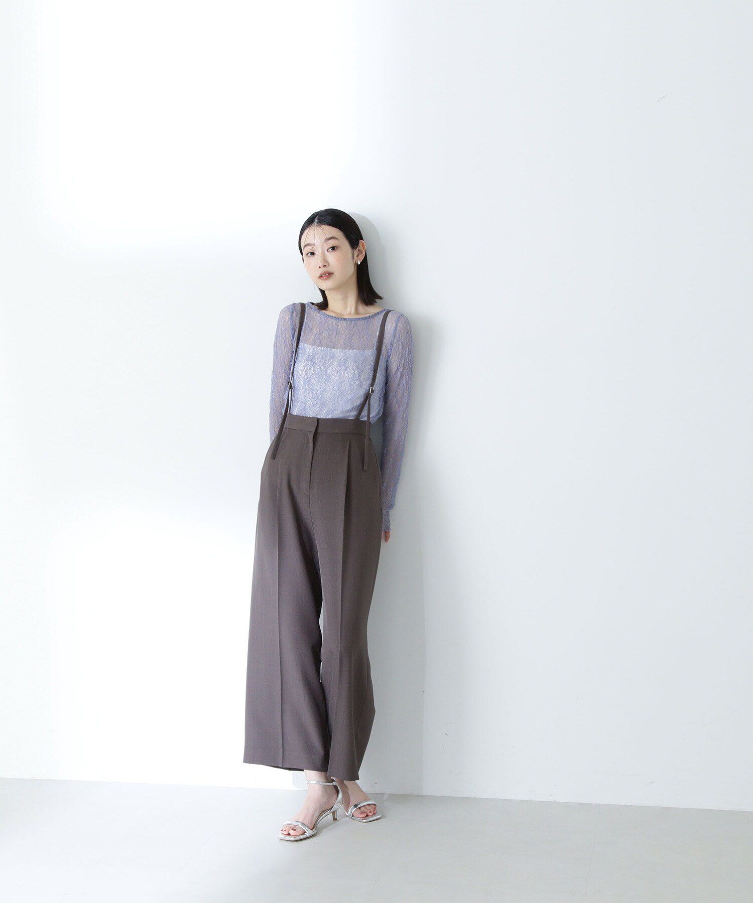  「ソフトシアーレースカットソー」|Tシャツ・カットソー|