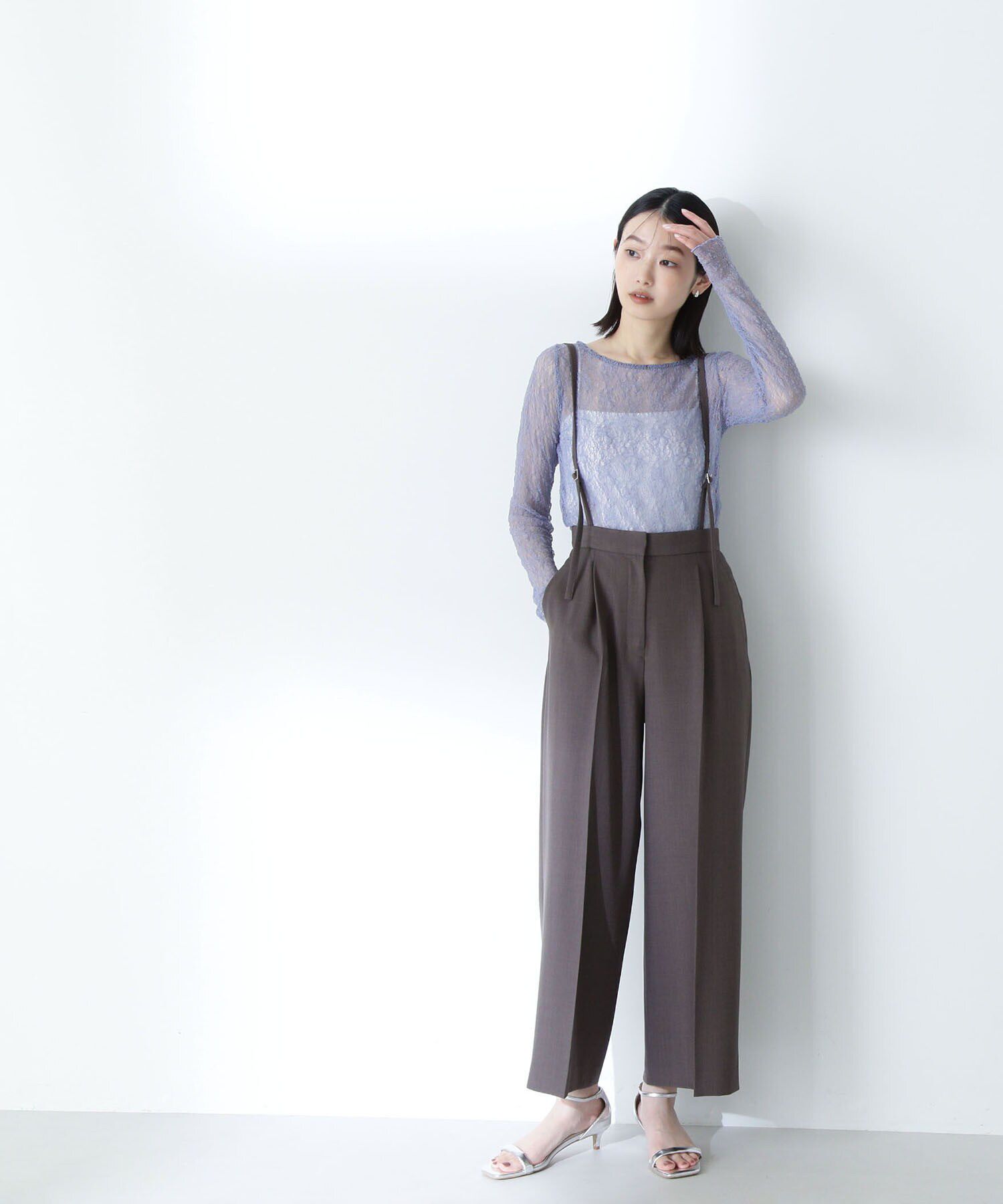  「ソフトシアーレースカットソー」|Tシャツ・カットソー|