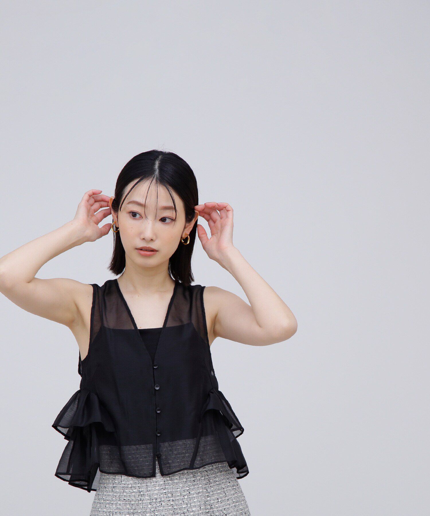  「シアーティアードフリルブラウス」|シャツ・ブラウス|